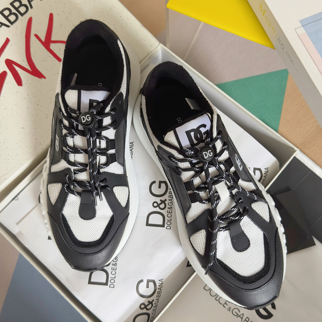 Dolce Gabbana Male Running Shoes Black Breathable M-l-s