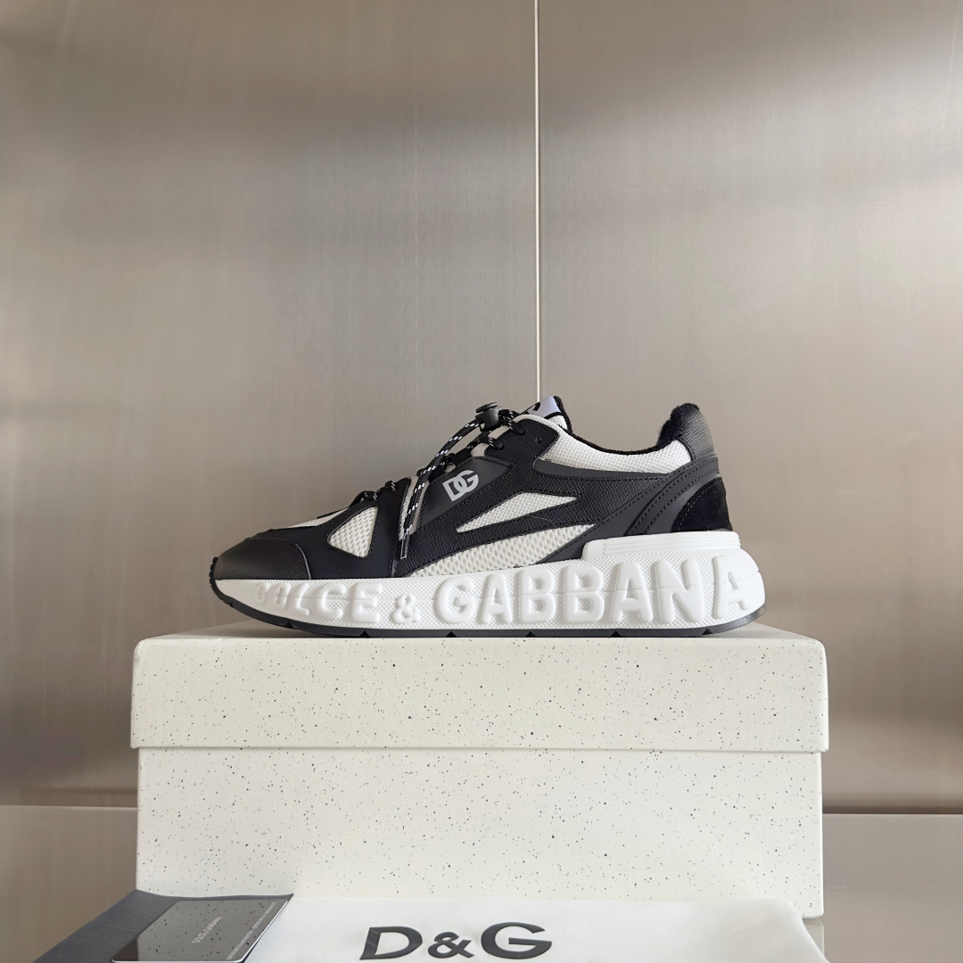 Dolce Gabbana Male Running Shoes Black Breathable M-l-s
