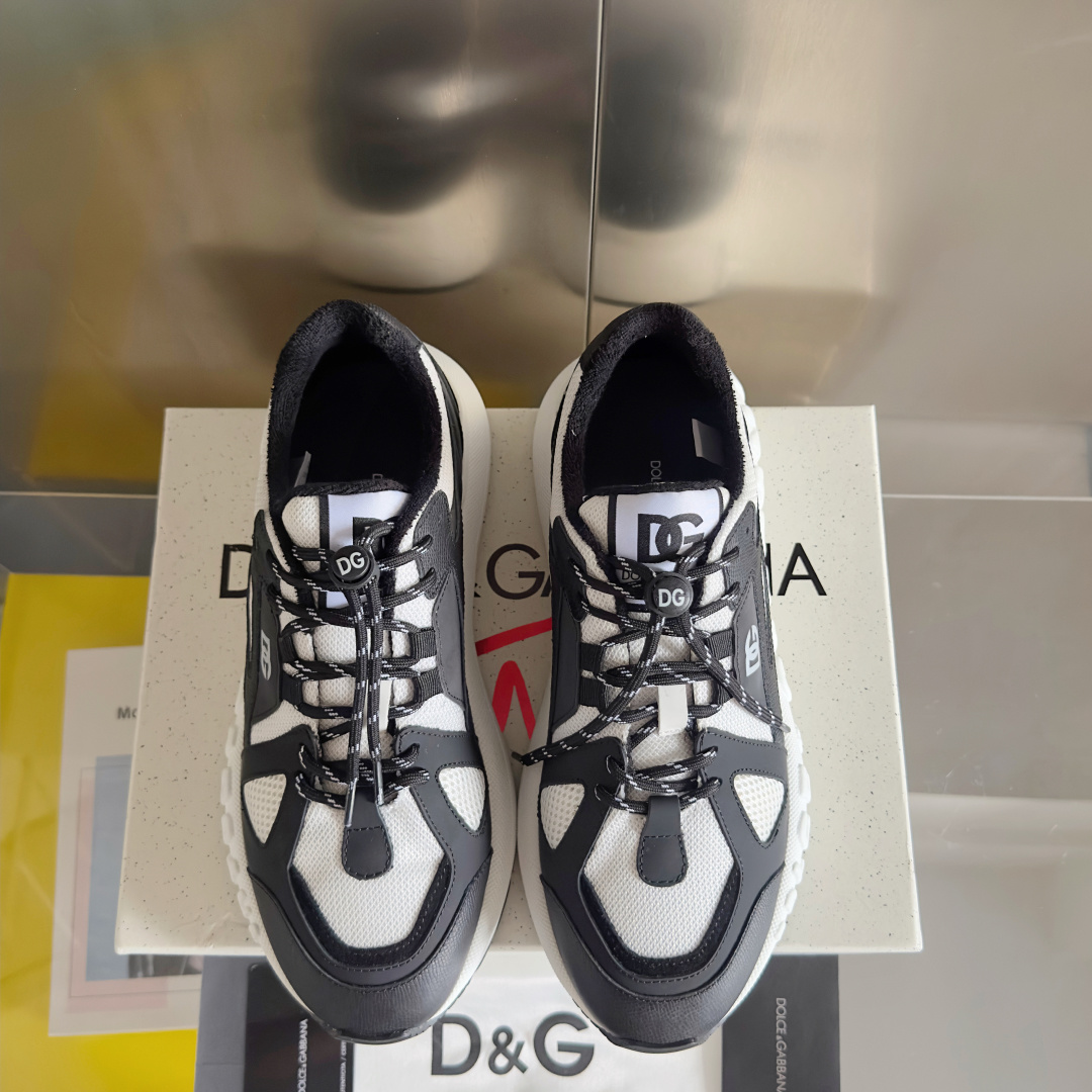 Dolce Gabbana Male Running Shoes Black Breathable M-l-s