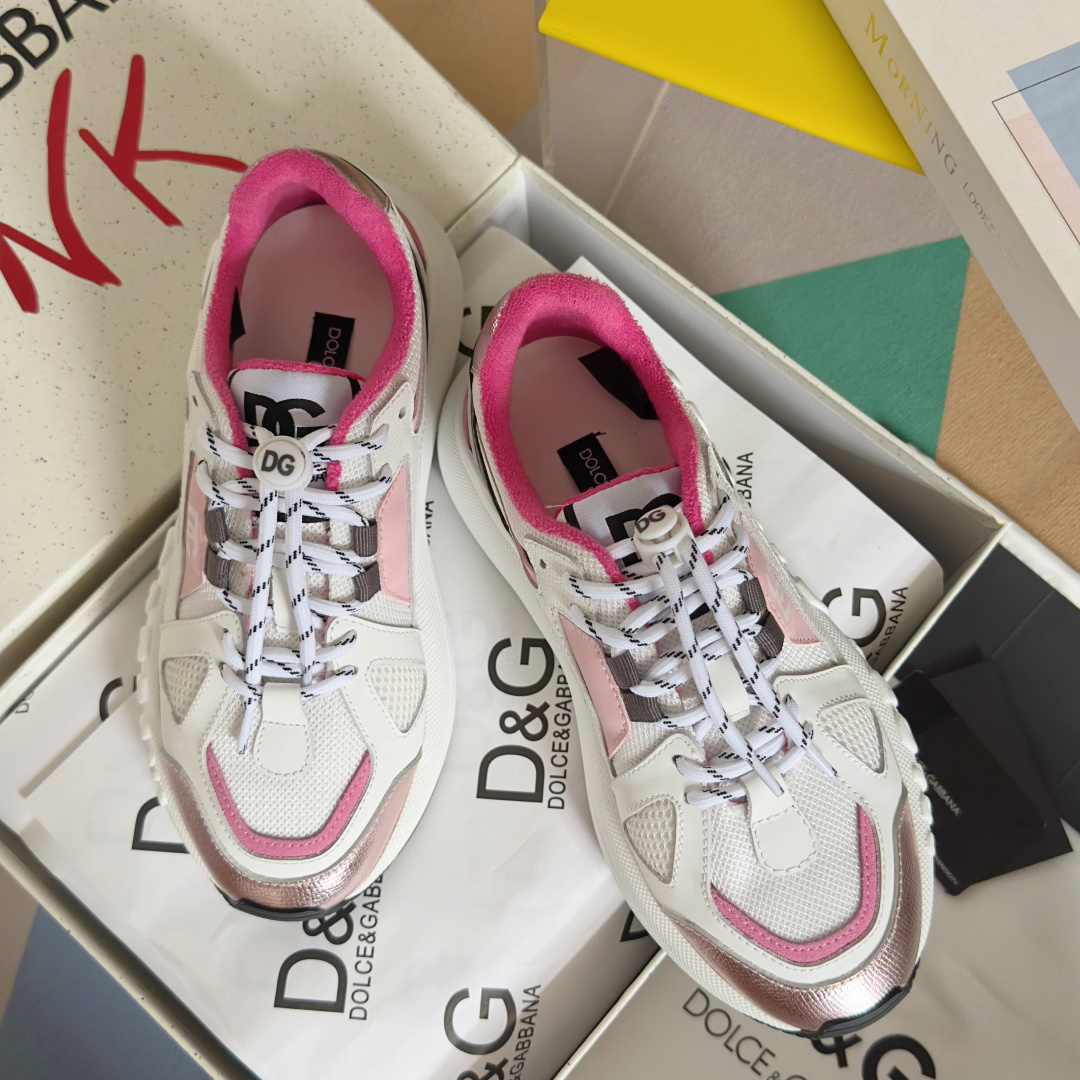 Dolce Gabbana Male Running Shoes Black Breathable M-l-s