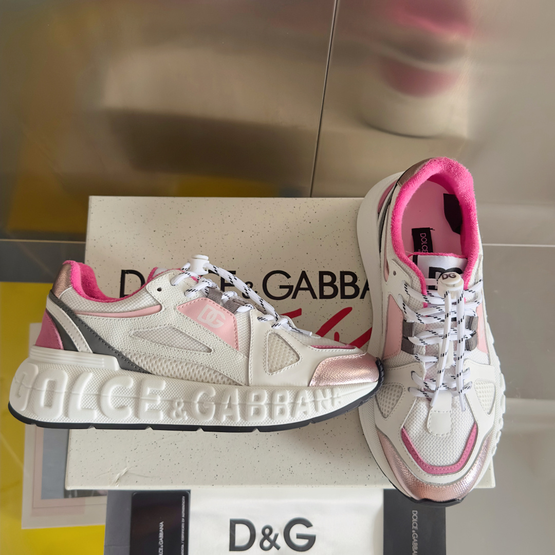 Dolce Gabbana Male Running Shoes Black Breathable M-l-s