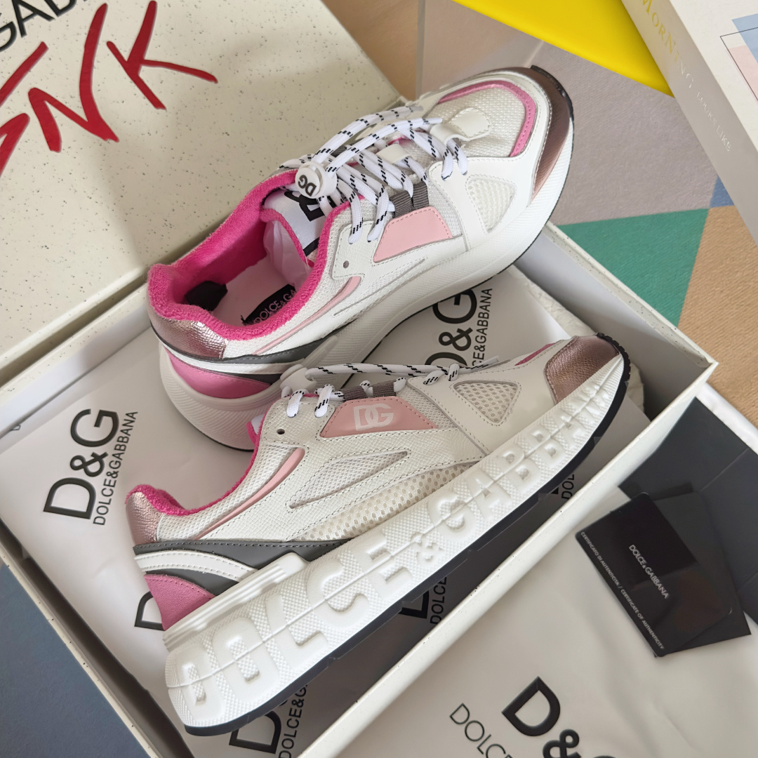 Dolce Gabbana Male Running Shoes Black Breathable M-l-s