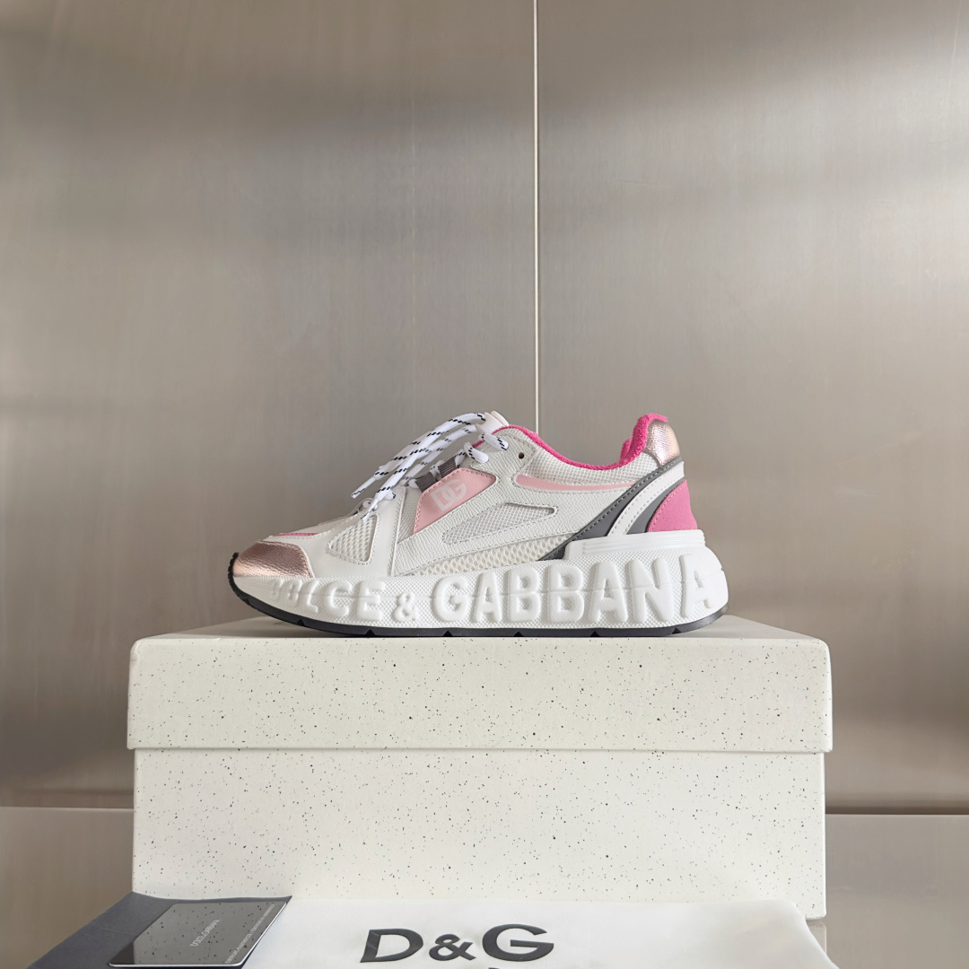 Dolce Gabbana Male Running Shoes Black Breathable M-l-s