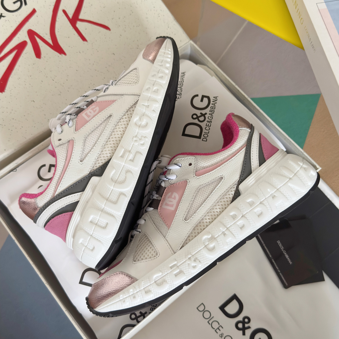 Dolce Gabbana Male Running Shoes Black Breathable M-l-s