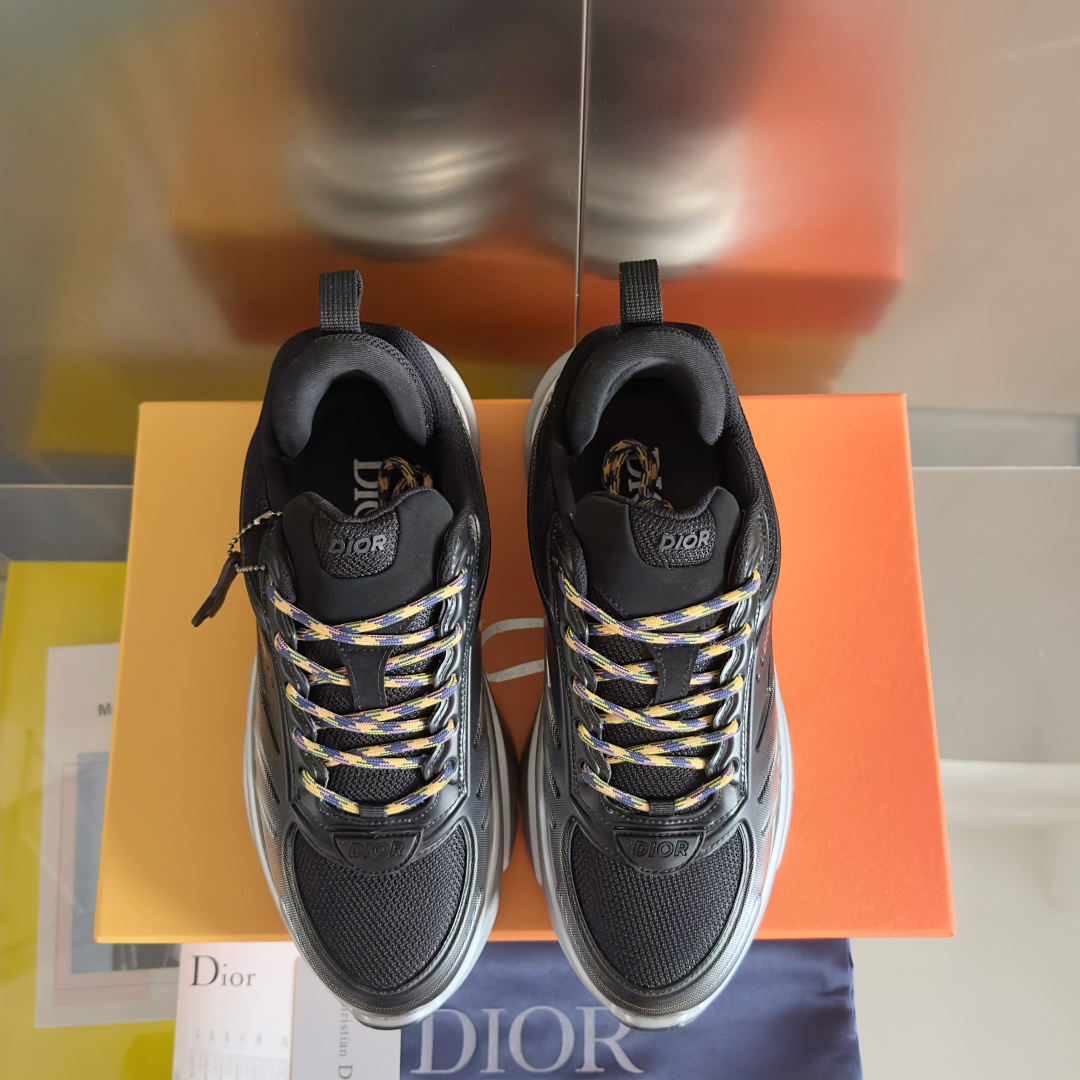 Adidas Dior Male Sneakers Black Breathable M-l-s