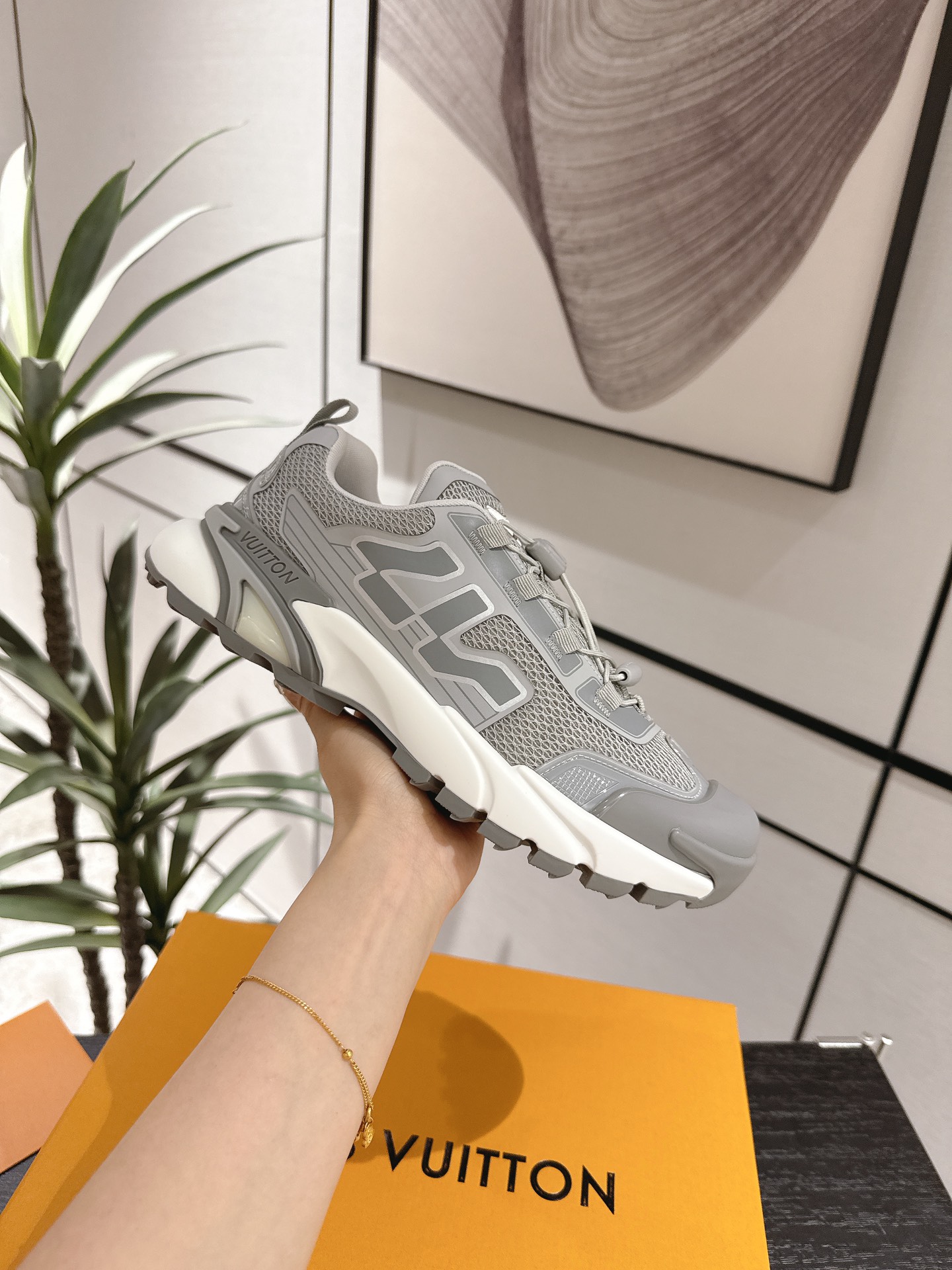 Louis Vuitton Male Running Shoes Breathable M-l-s