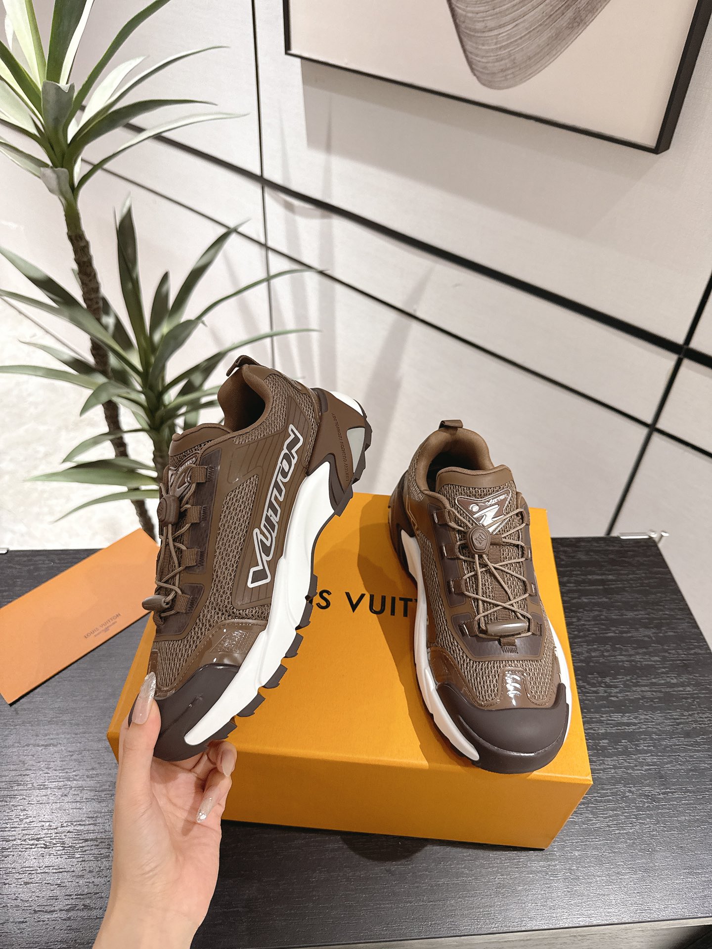 Louis Vuitton Male Running Shoes Breathable M-l-s