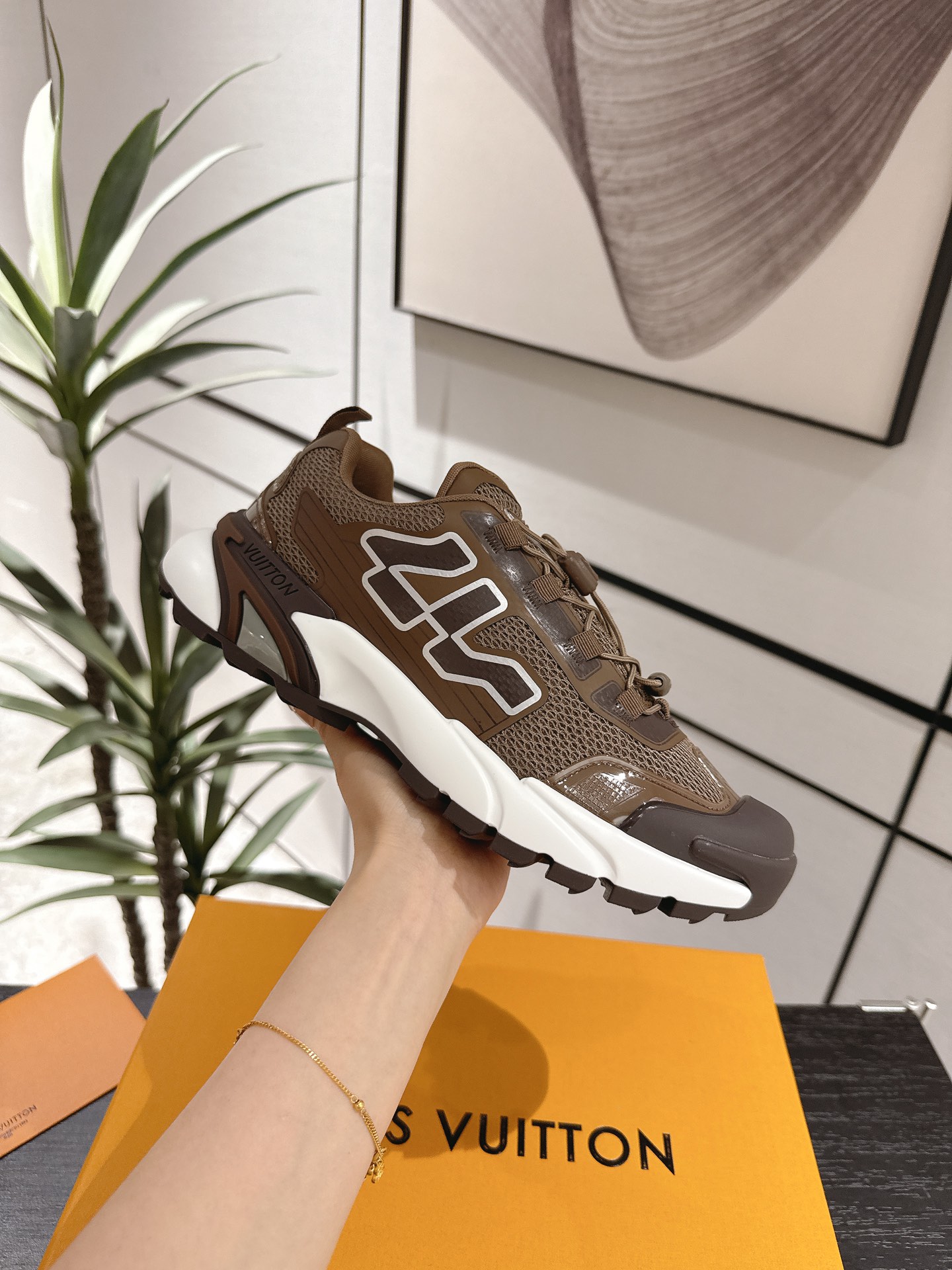 Louis Vuitton Male Running Shoes Breathable M-l-s