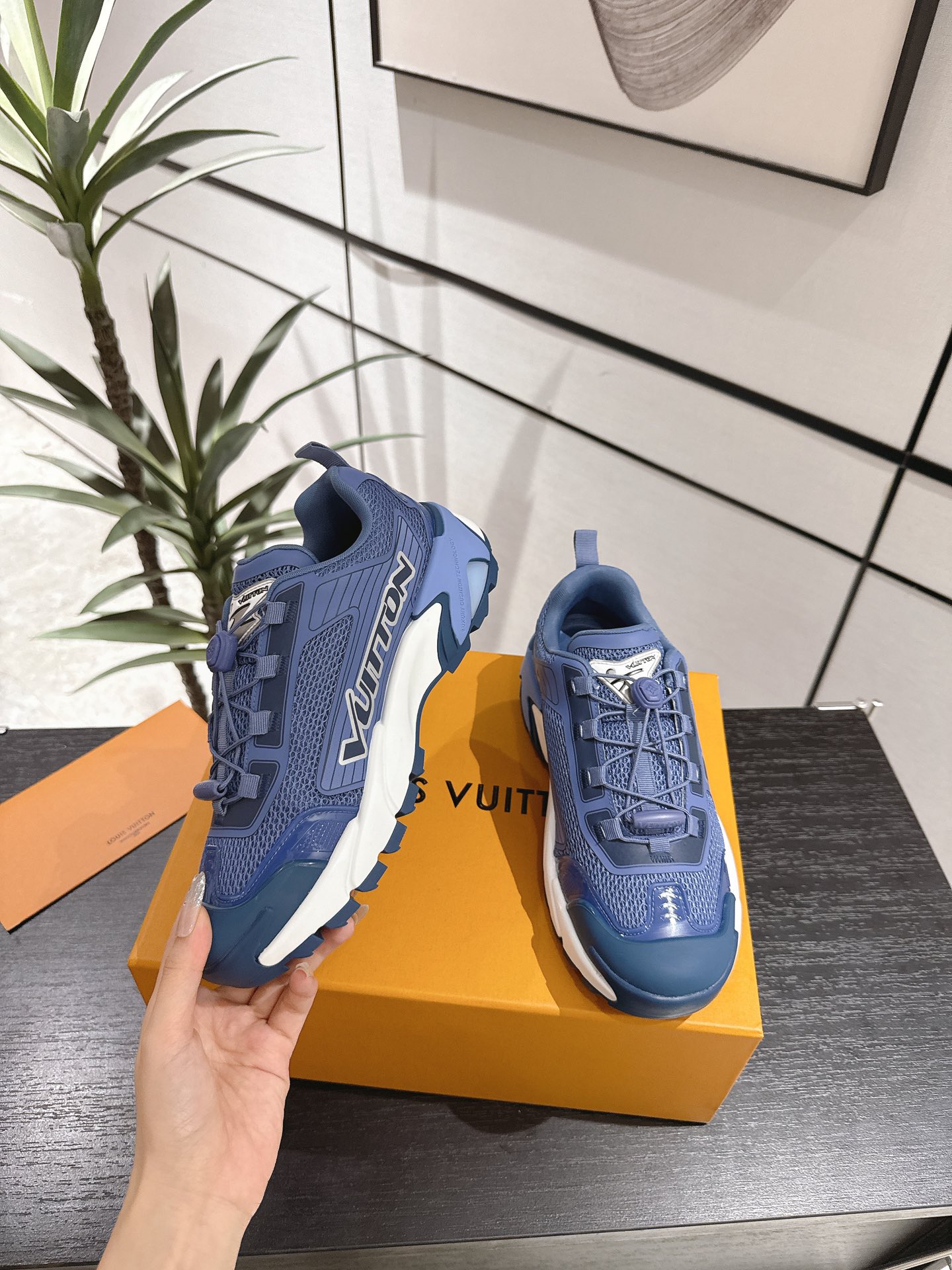 Louis Vuitton Male Running Shoes Breathable M-l-s