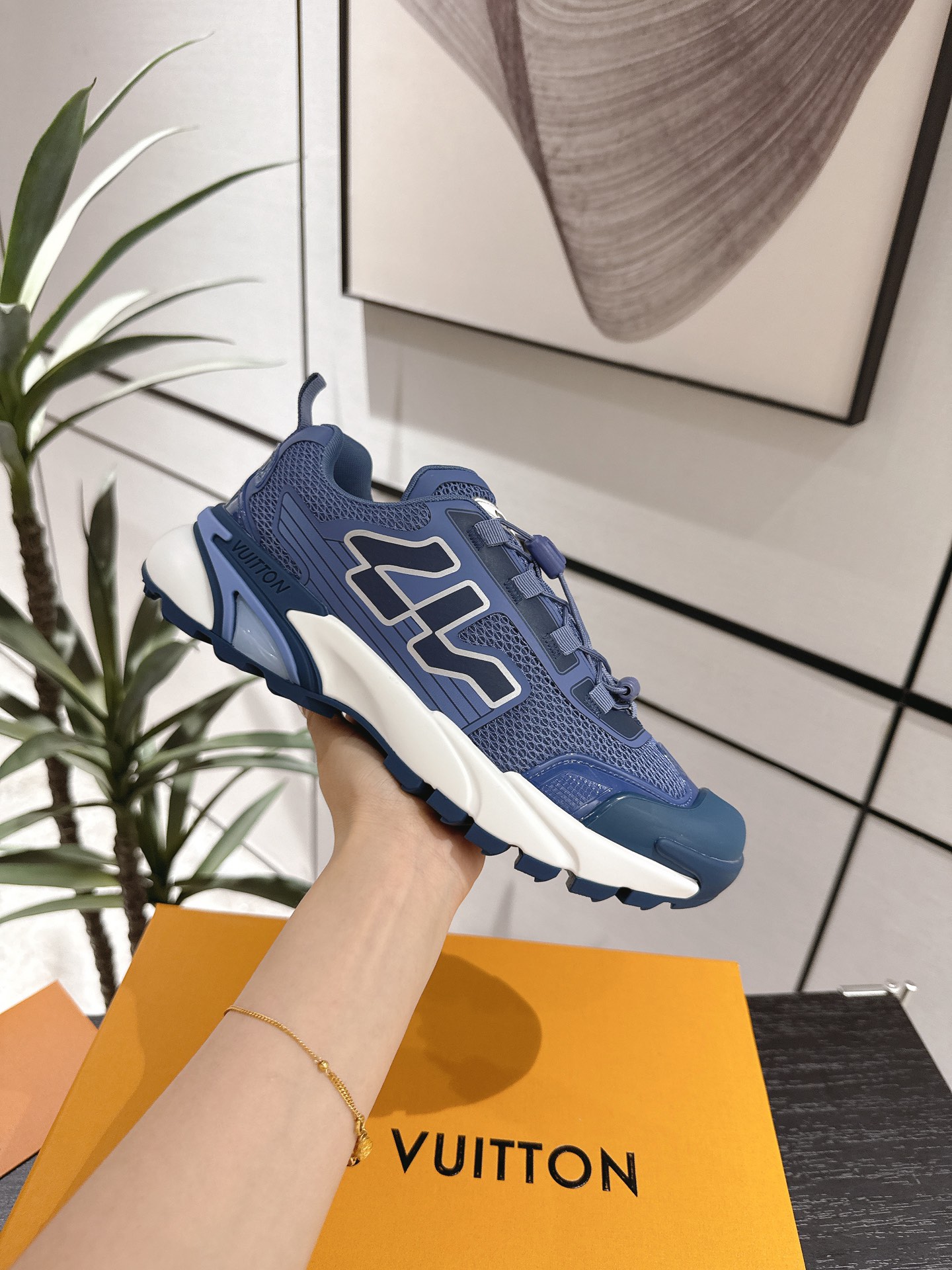 Louis Vuitton Male Running Shoes Breathable M-l-s