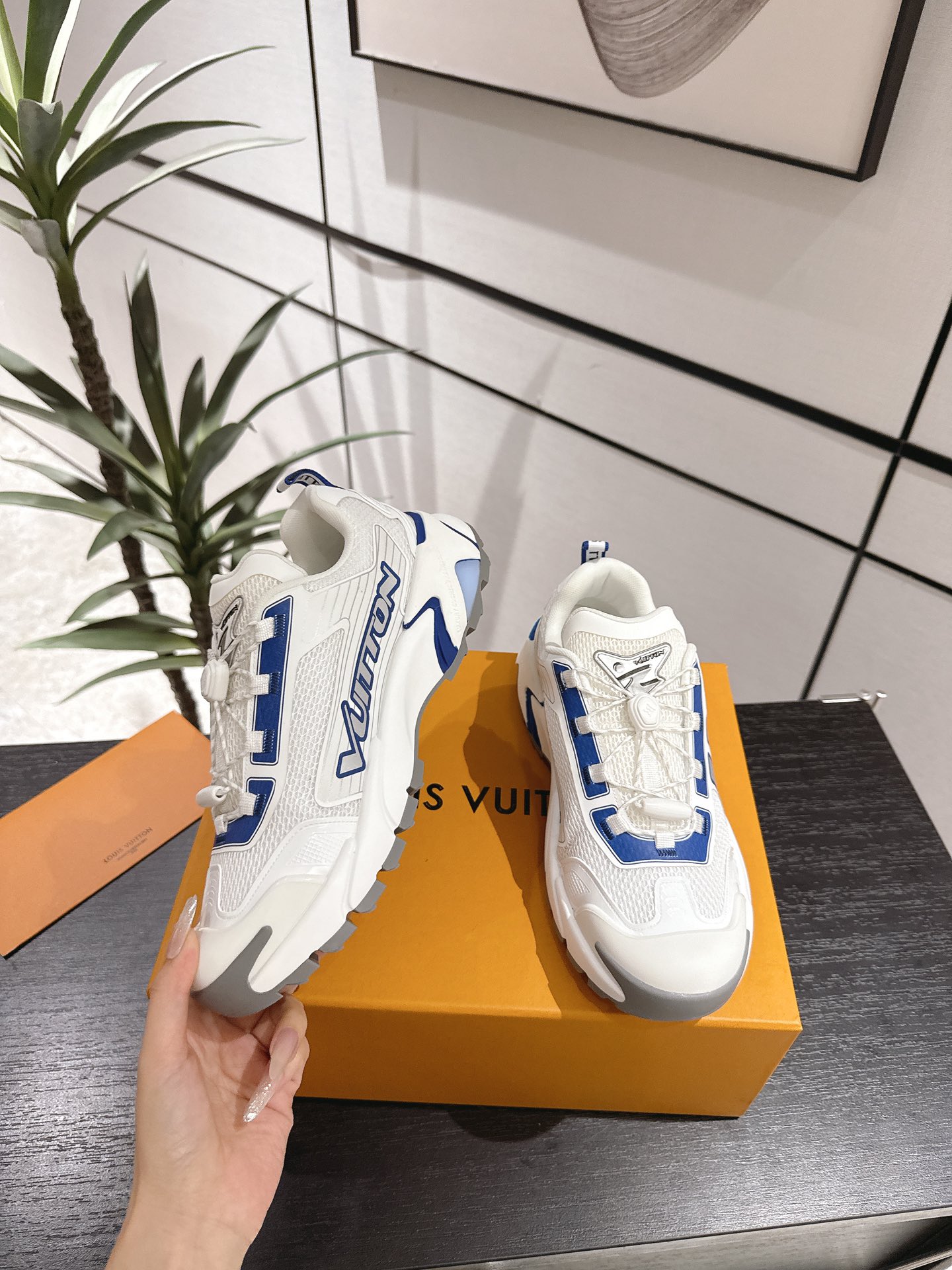 Louis Vuitton Male Running Shoes Breathable M-l-s