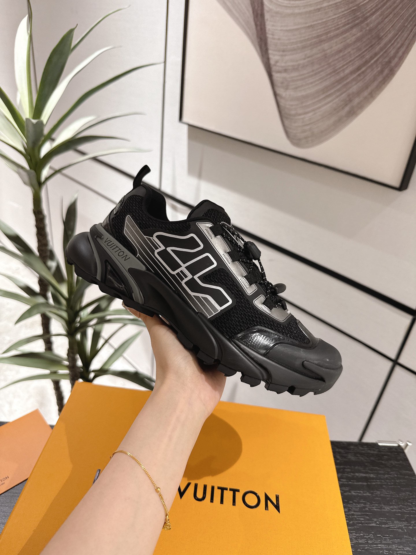 Louis Vuitton Male Running Shoes Breathable M-l-s