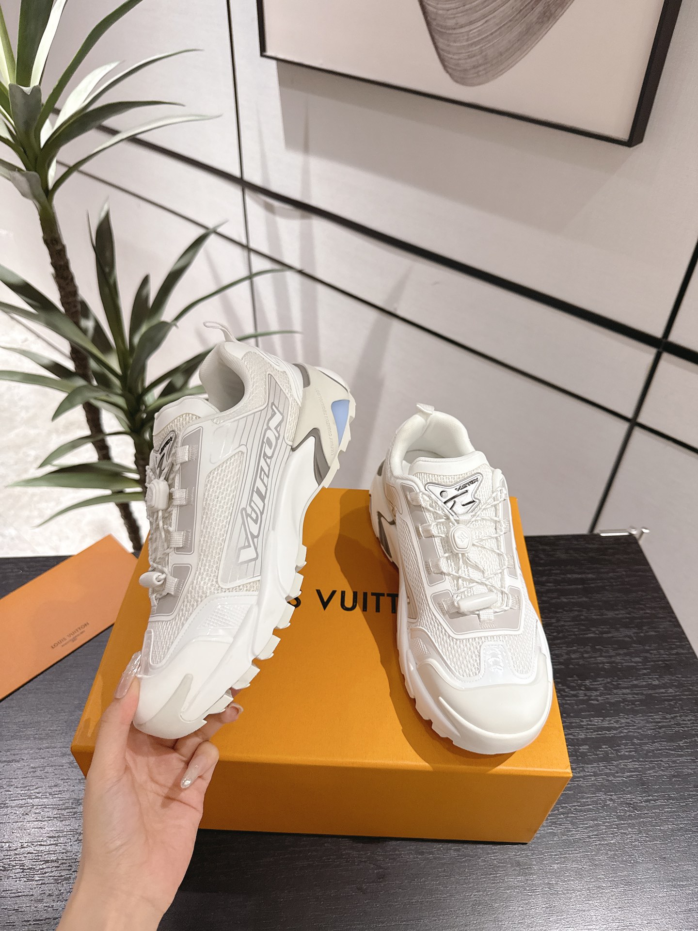 Louis Vuitton Male Running Shoes Breathable M-l-s