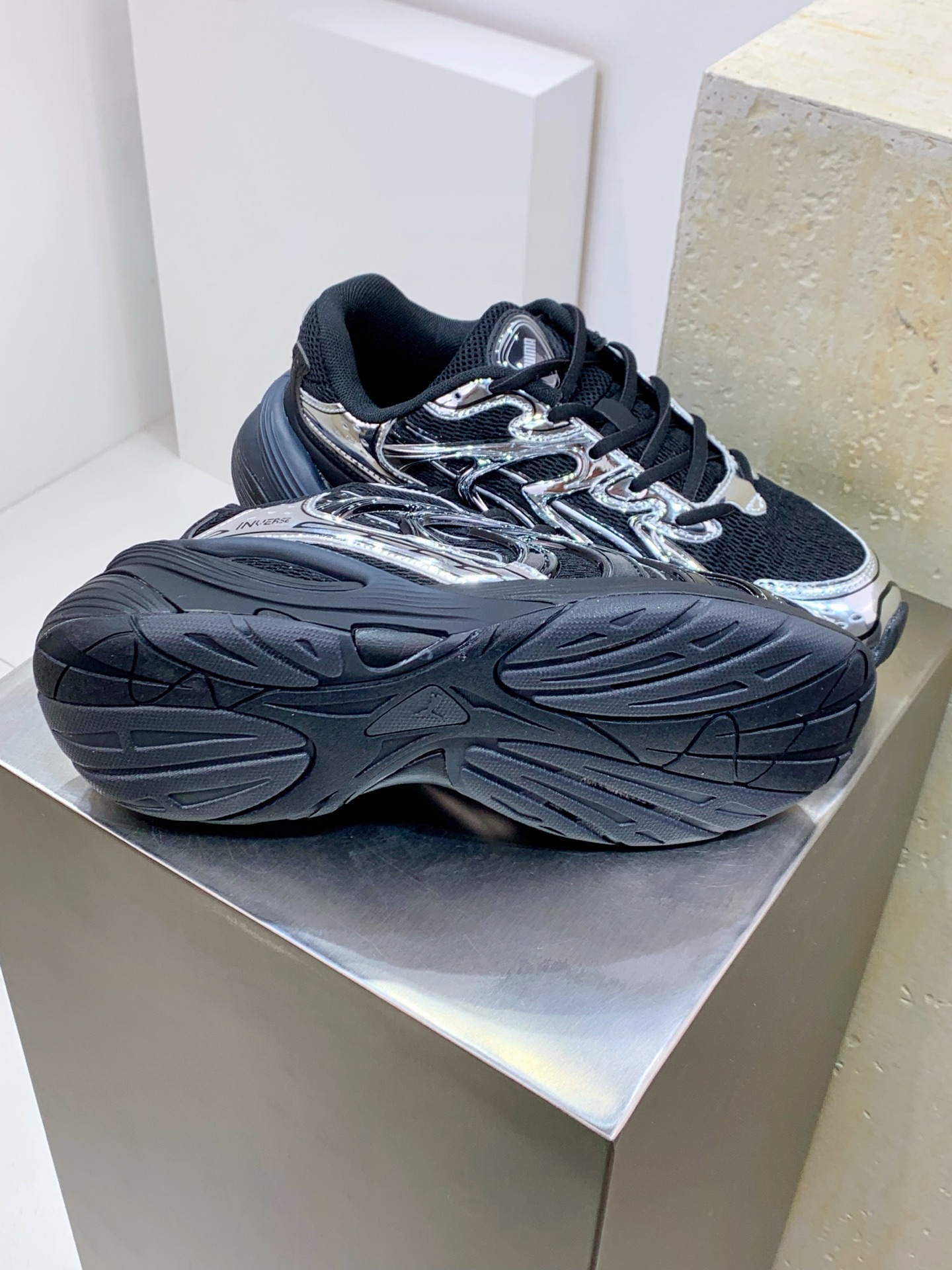 Male Running Shoes Black Shock Absorbing M-l-s