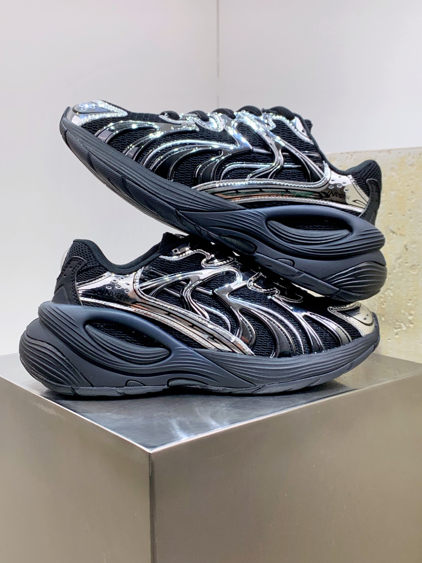 Male Running Shoes Black Shock Absorbing M-l-s