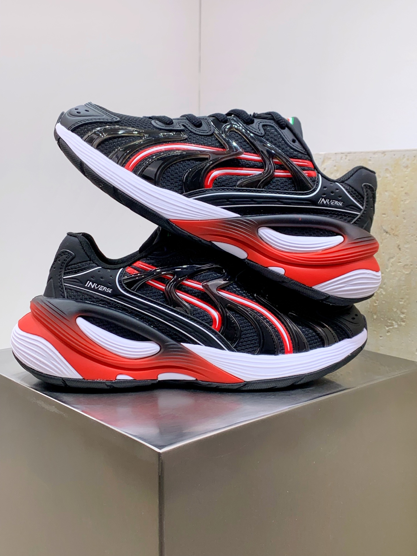 Male Running Shoes Black Shock Absorbing M-l-s