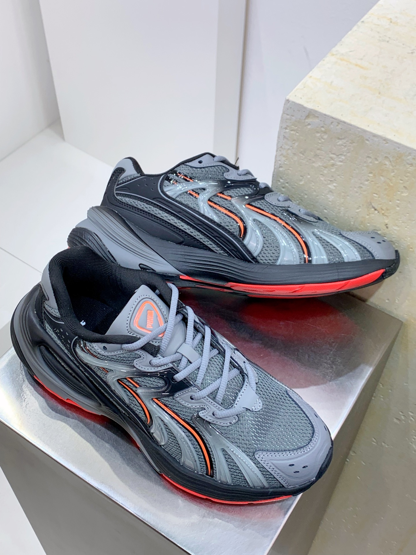 Male Running Shoes Black Shock Absorbing M-l-s
