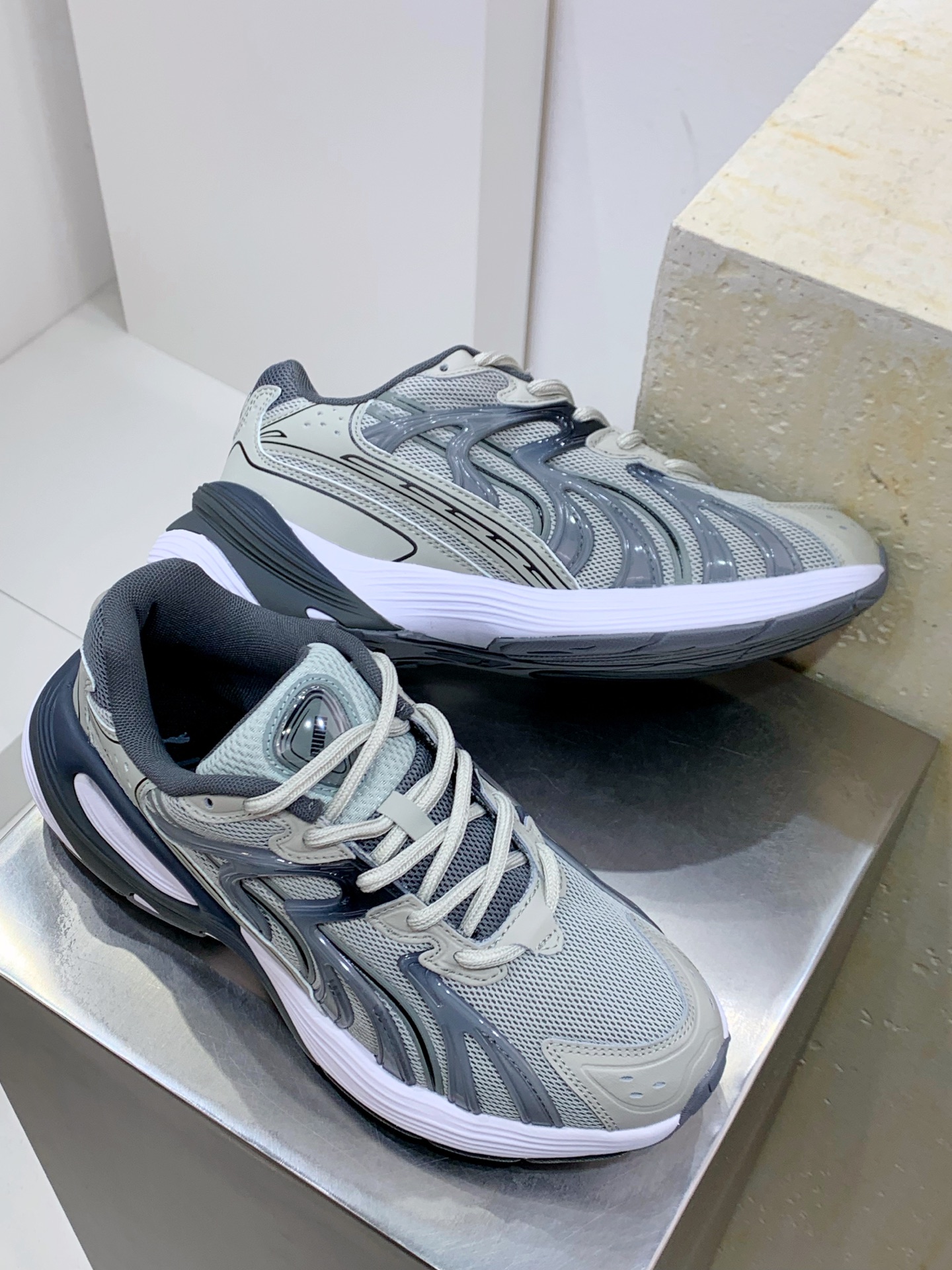 Male Running Shoes Black Shock Absorbing M-l-s