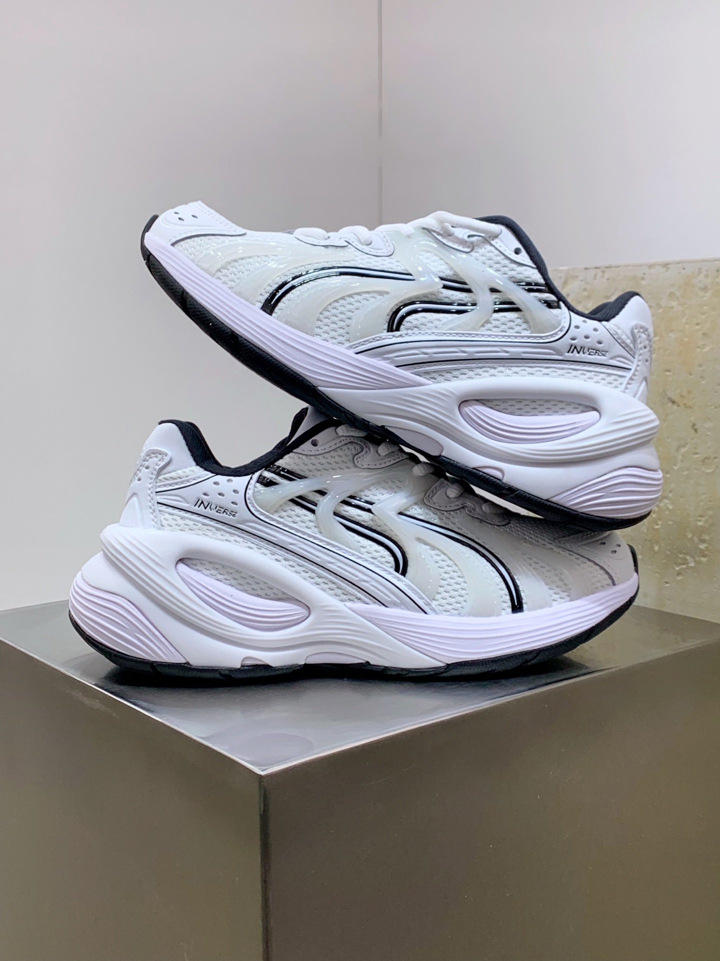 Male Running Shoes Black Shock Absorbing M-l-s