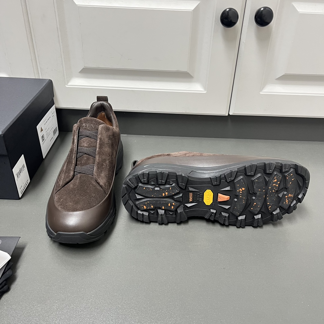 Ermenegildo Zegna Male Leather Shoes Lightweight M-l-s