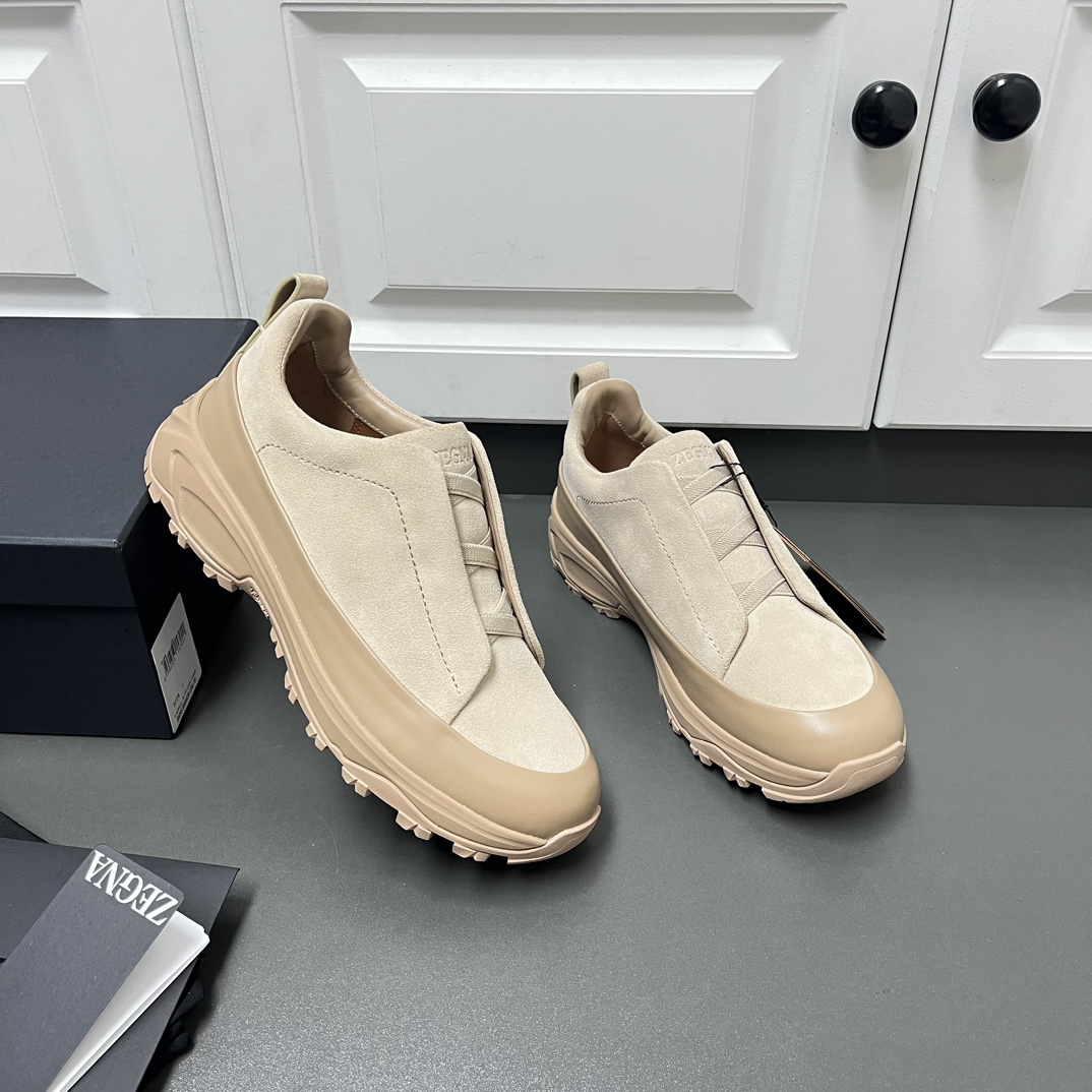 Ermenegildo Zegna Male Leather Shoes Lightweight M-l-s