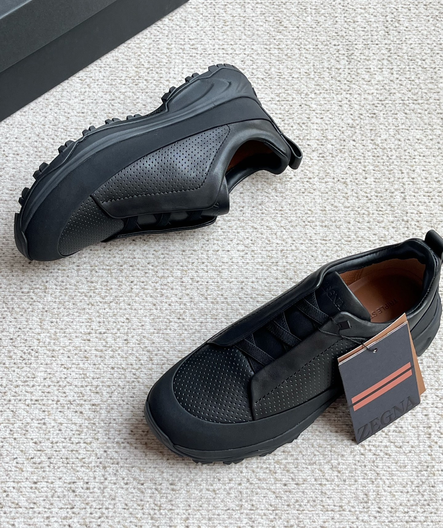 Ermenegildo Zegna Male Leather Shoes Cow Leather Lightweight M-l-s