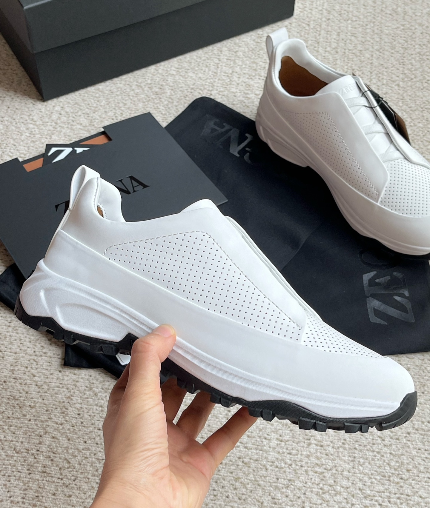 Ermenegildo Zegna Male Leather Shoes Cow Leather Lightweight M-l-s