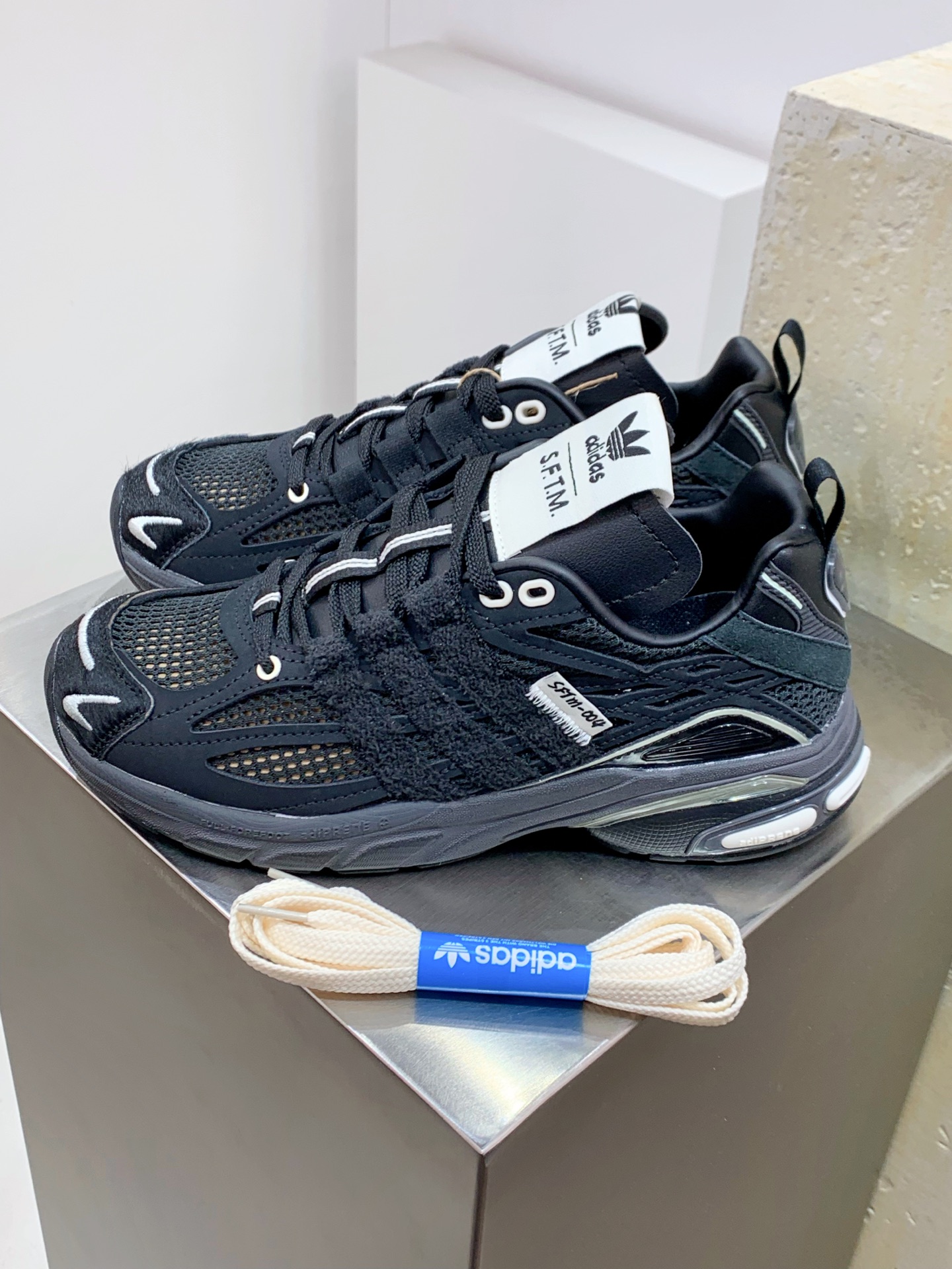 Adidas Calvin Klein Male Running Shoes Mesh Black Breathable M-l-s