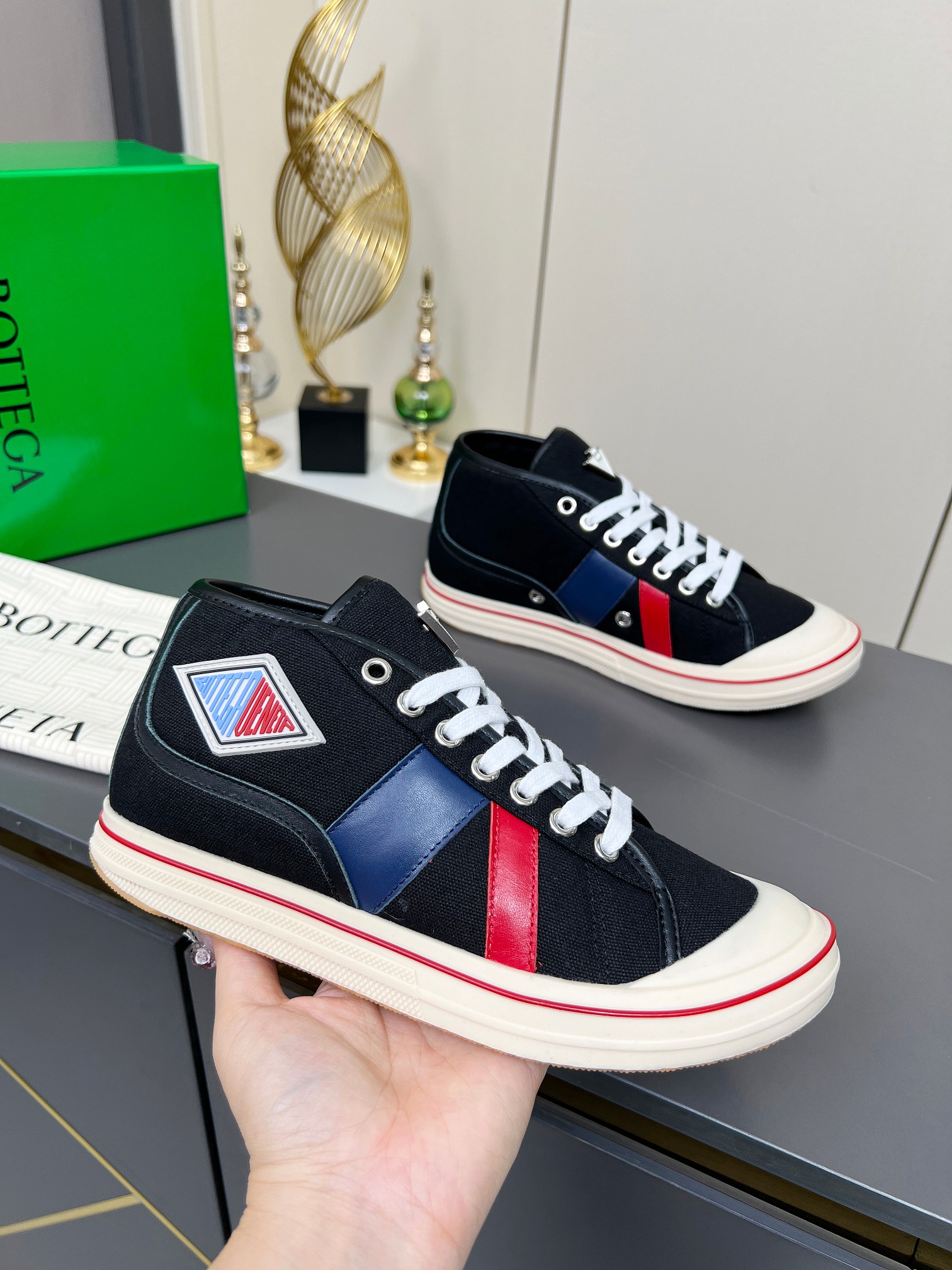 Bottega Veneta Male Canvas Shoes Canvas Breathable M-l