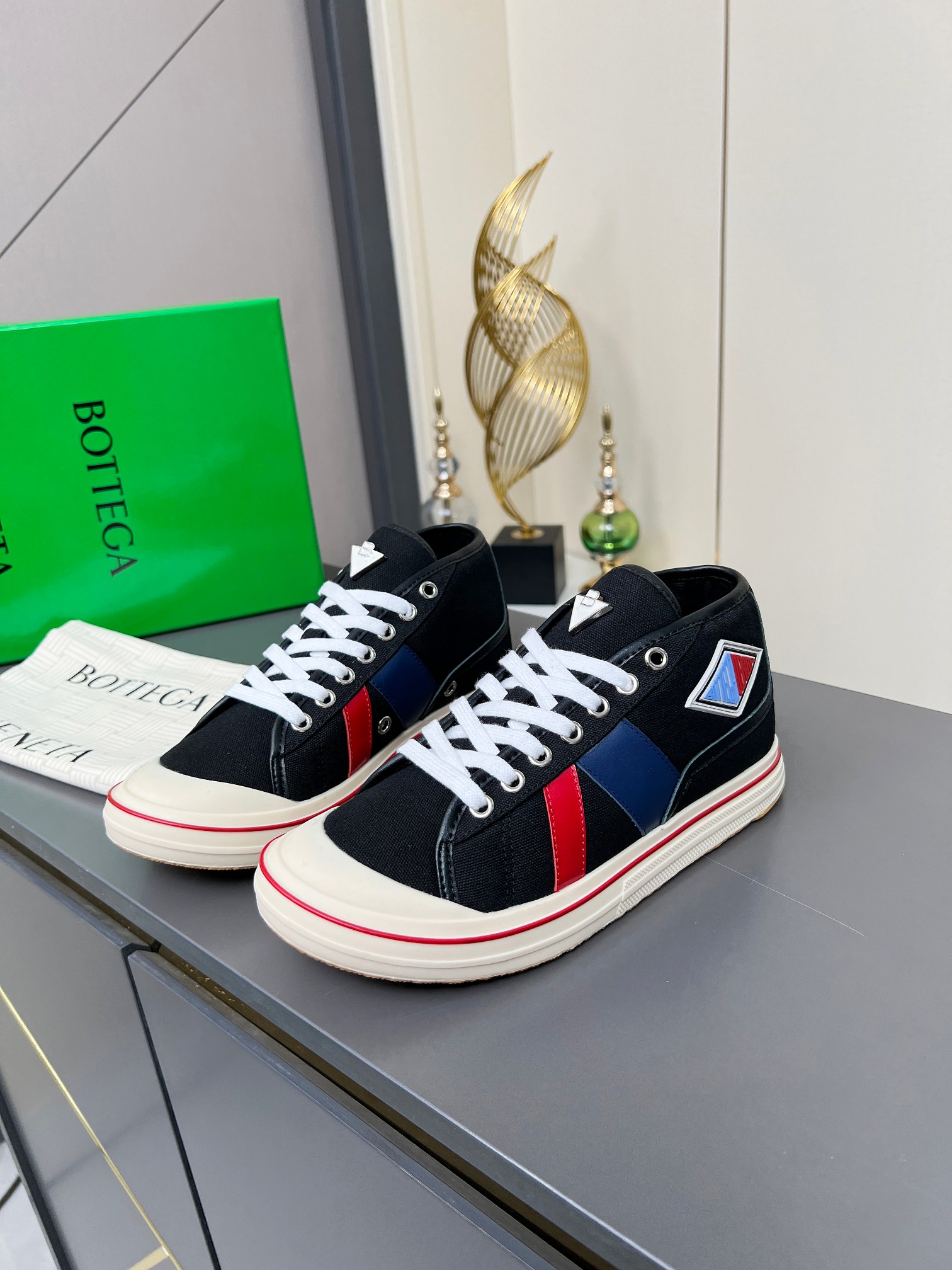 Bottega Veneta Male Canvas Shoes Canvas Breathable M-l