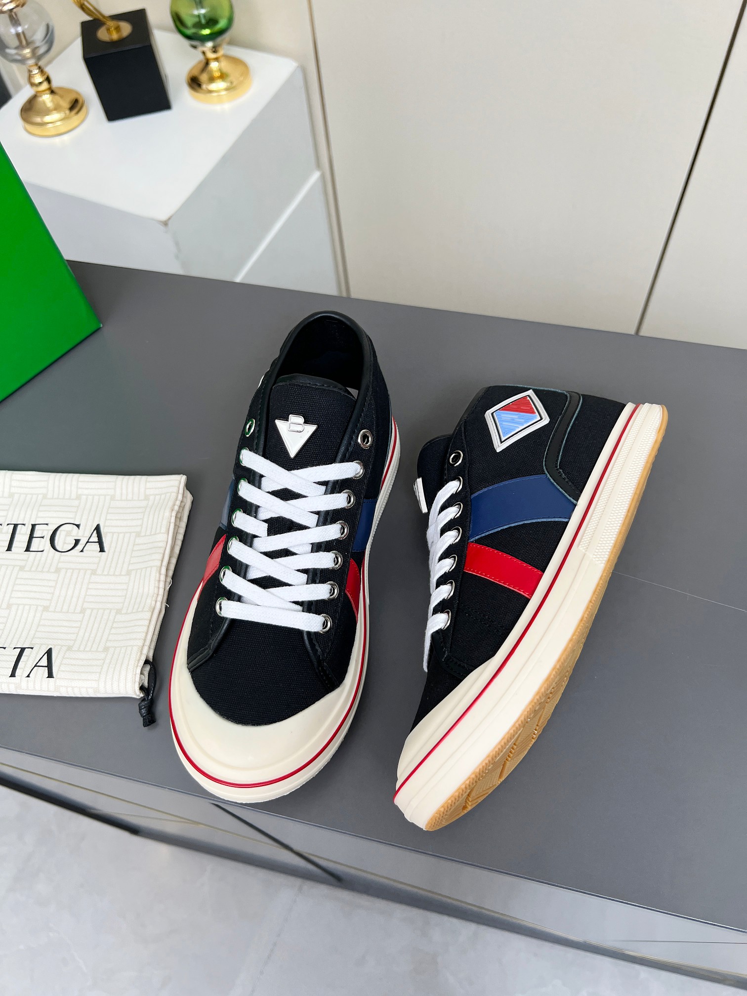 Bottega Veneta Male Canvas Shoes Canvas Breathable M-l