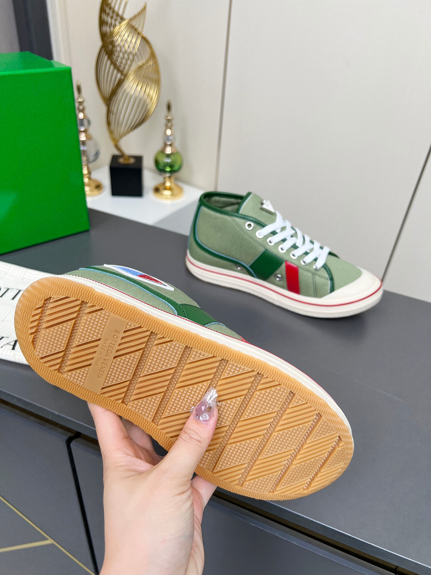 Bottega Veneta Male Canvas Shoes Canvas Breathable M-l