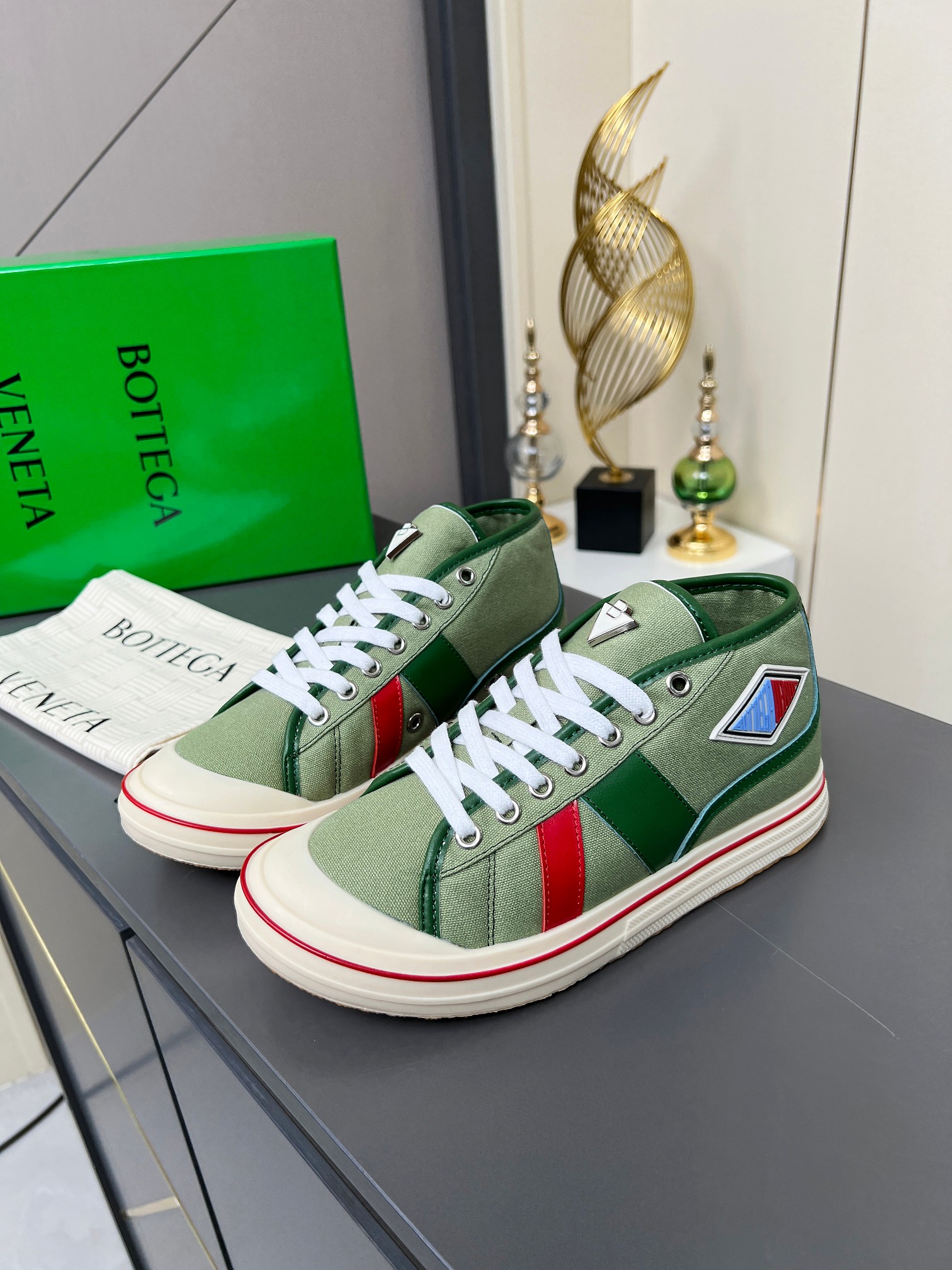 Bottega Veneta Male Canvas Shoes Canvas Breathable M-l