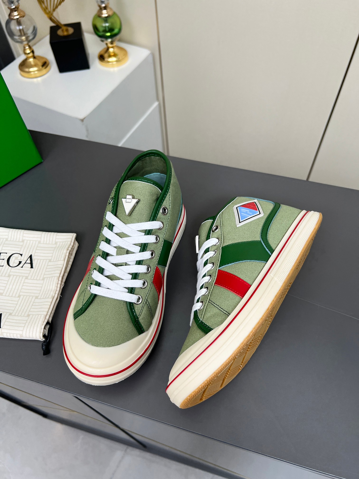 Bottega Veneta Male Canvas Shoes Canvas Breathable M-l