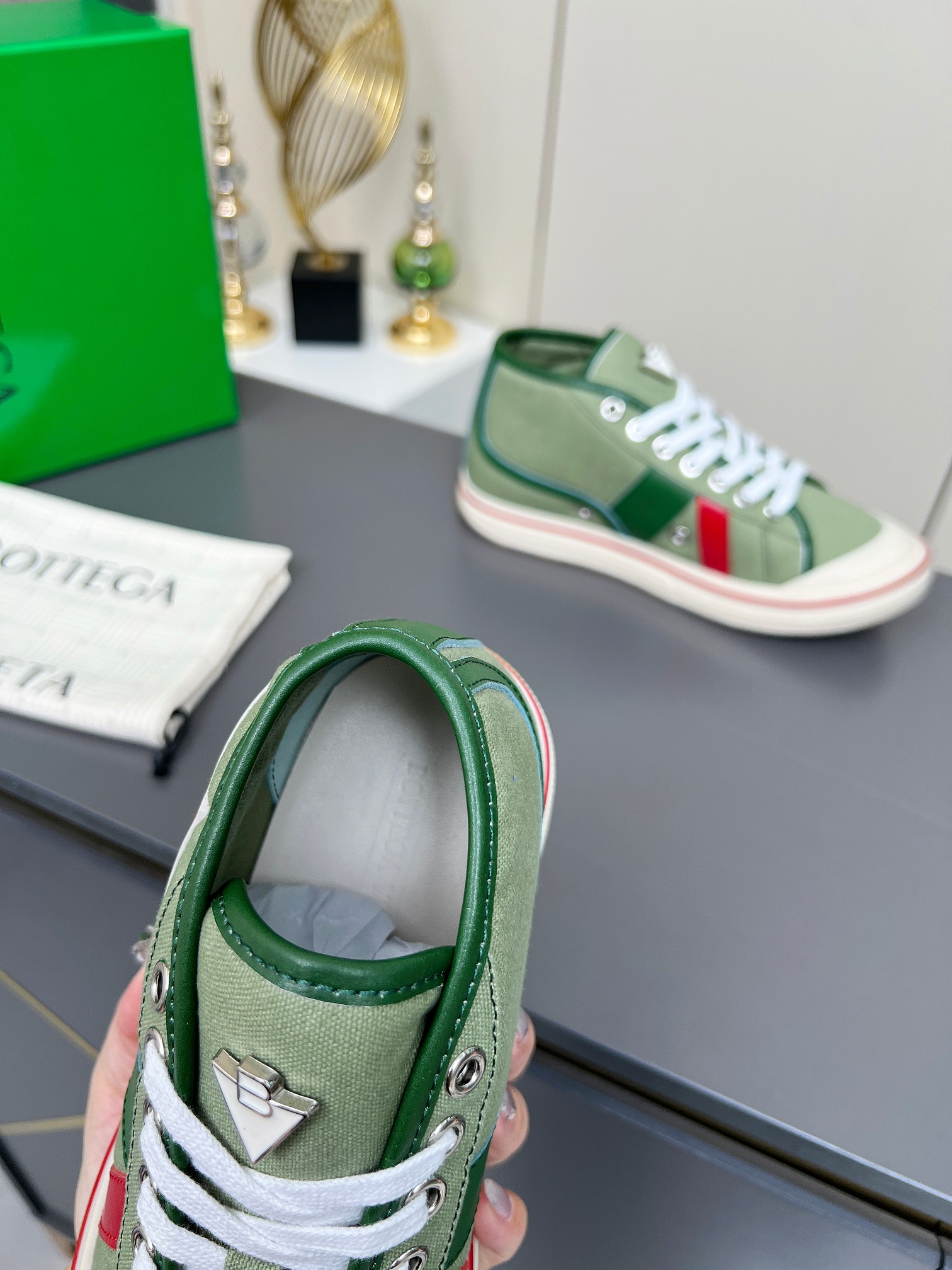 Bottega Veneta Male Canvas Shoes Canvas Breathable M-l