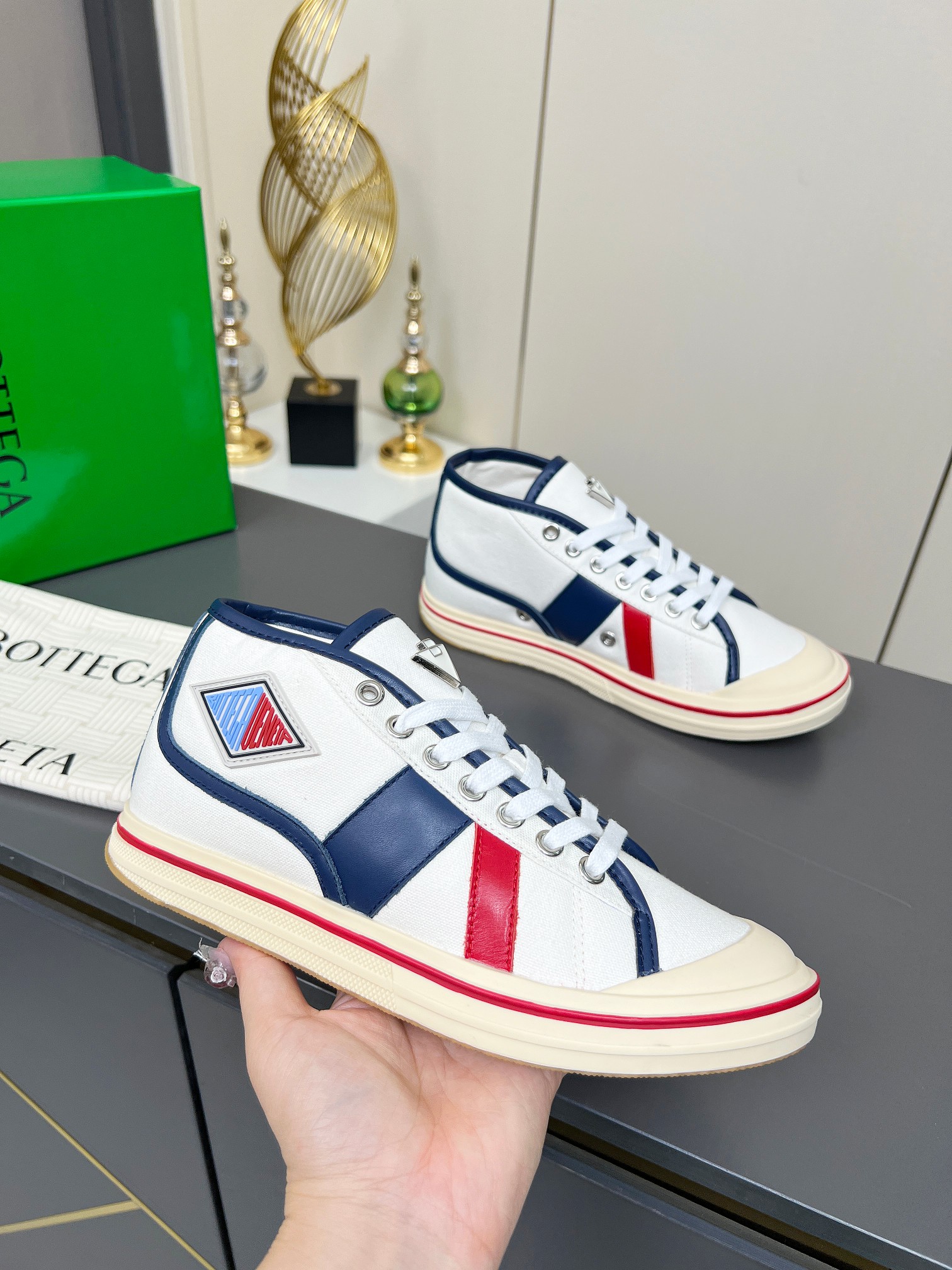 Bottega Veneta Male Canvas Shoes Canvas Breathable M-l