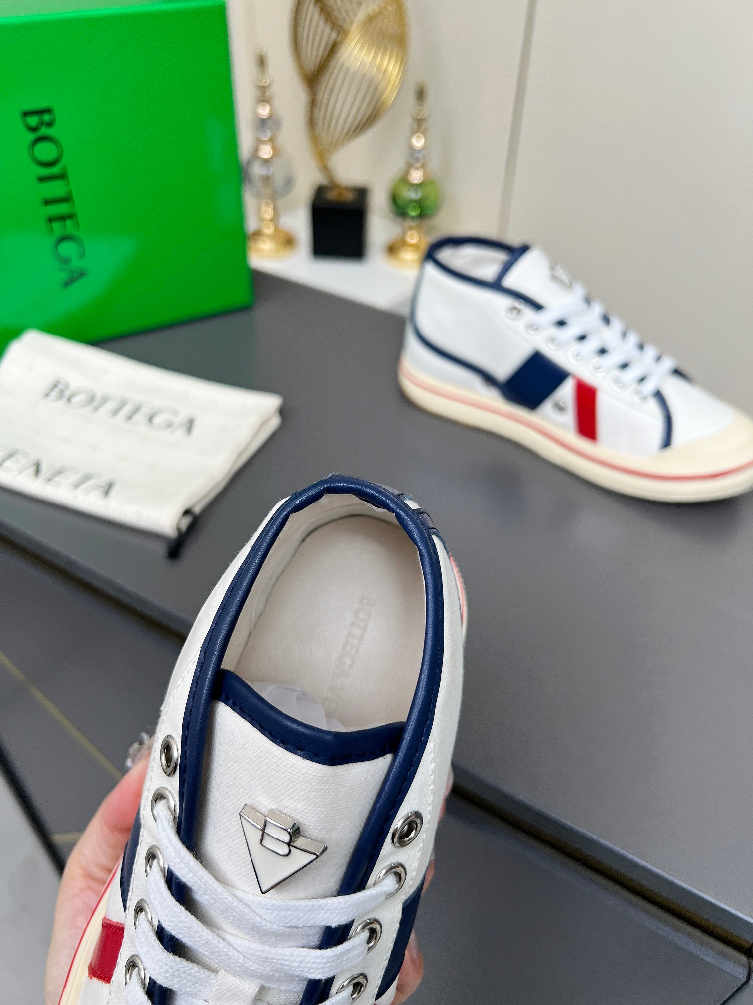 Bottega Veneta Male Canvas Shoes Canvas Breathable M-l