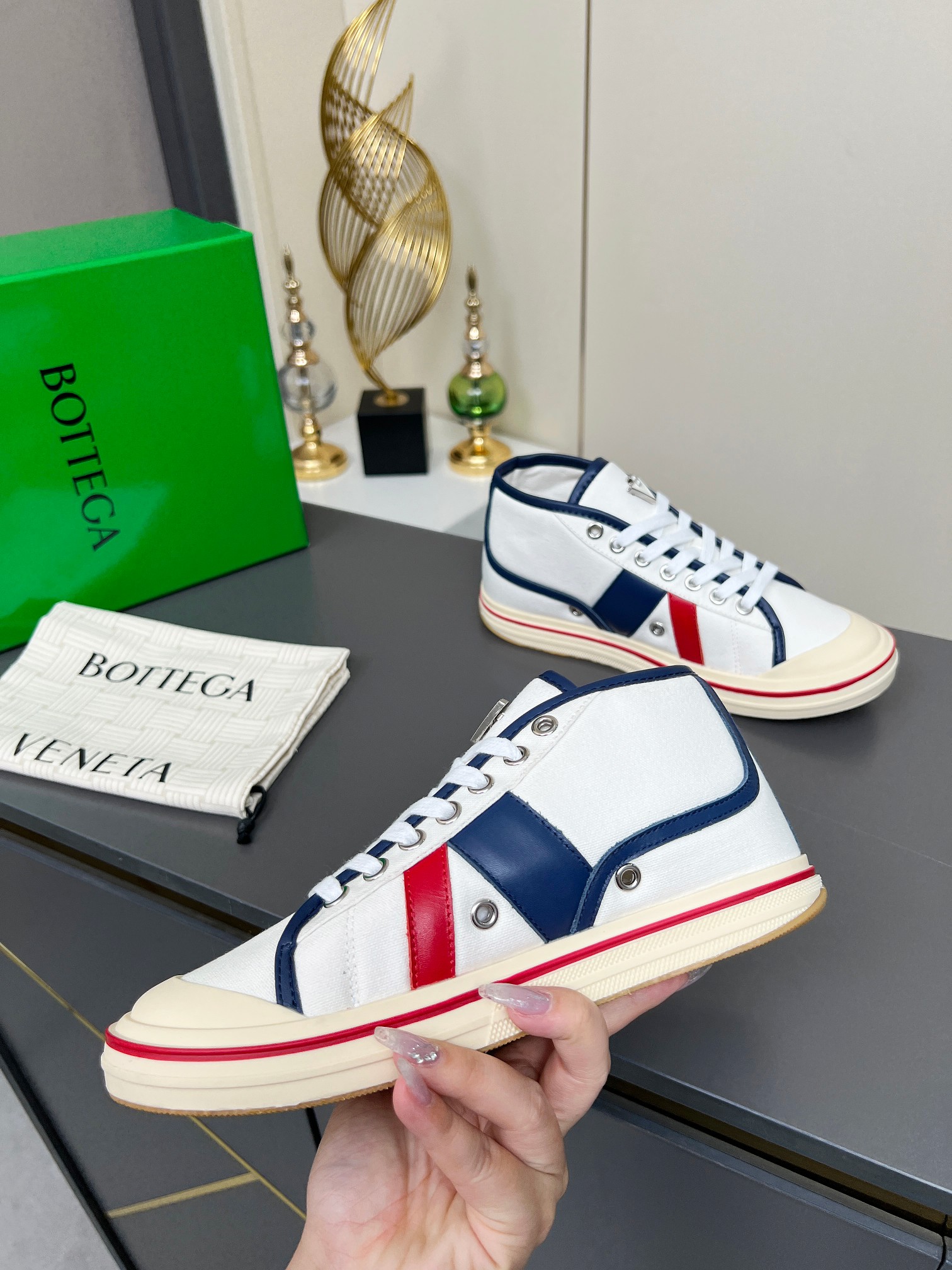 Bottega Veneta Male Canvas Shoes Canvas Breathable M-l