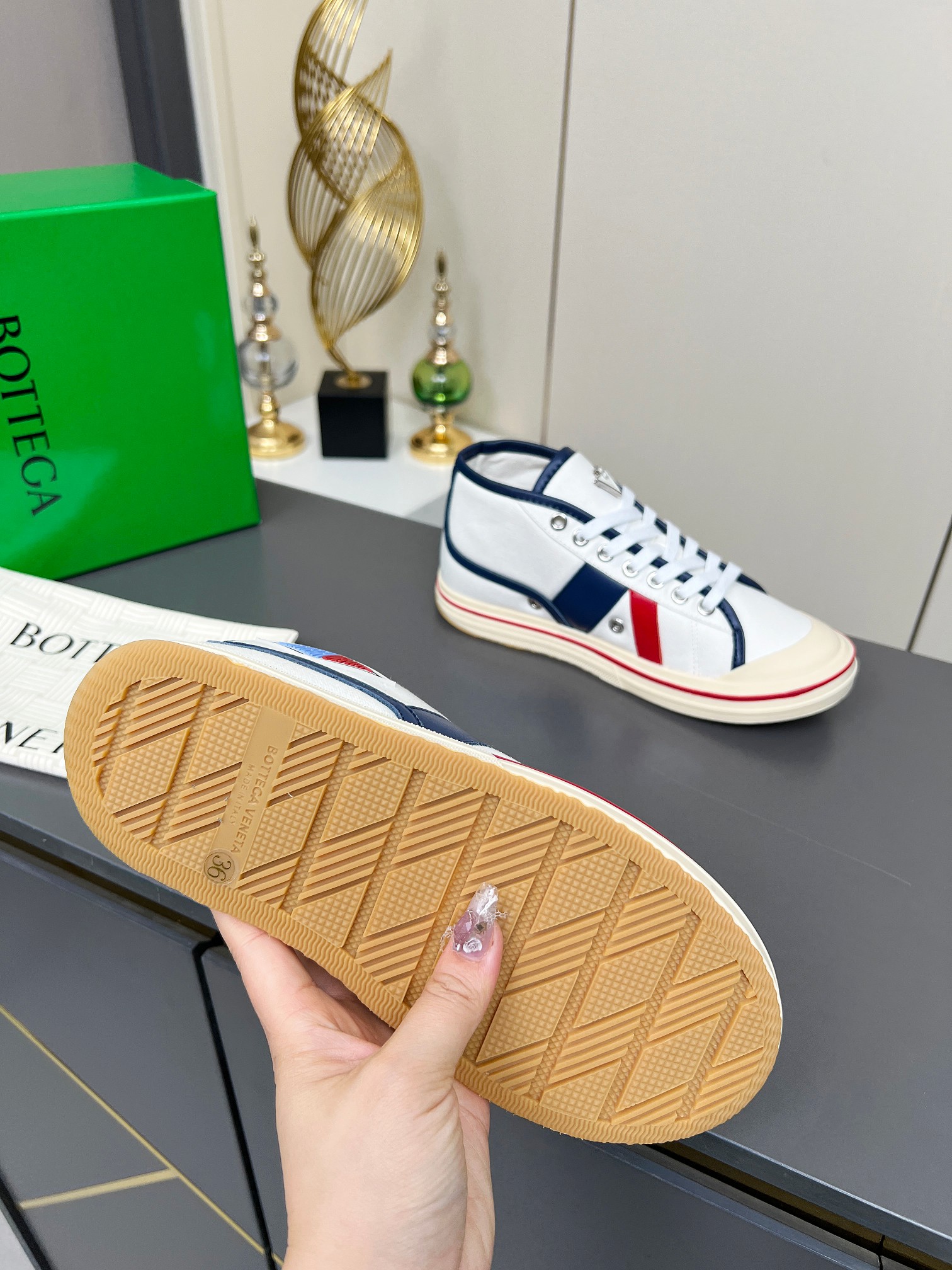 Bottega Veneta Male Canvas Shoes Canvas Breathable M-l