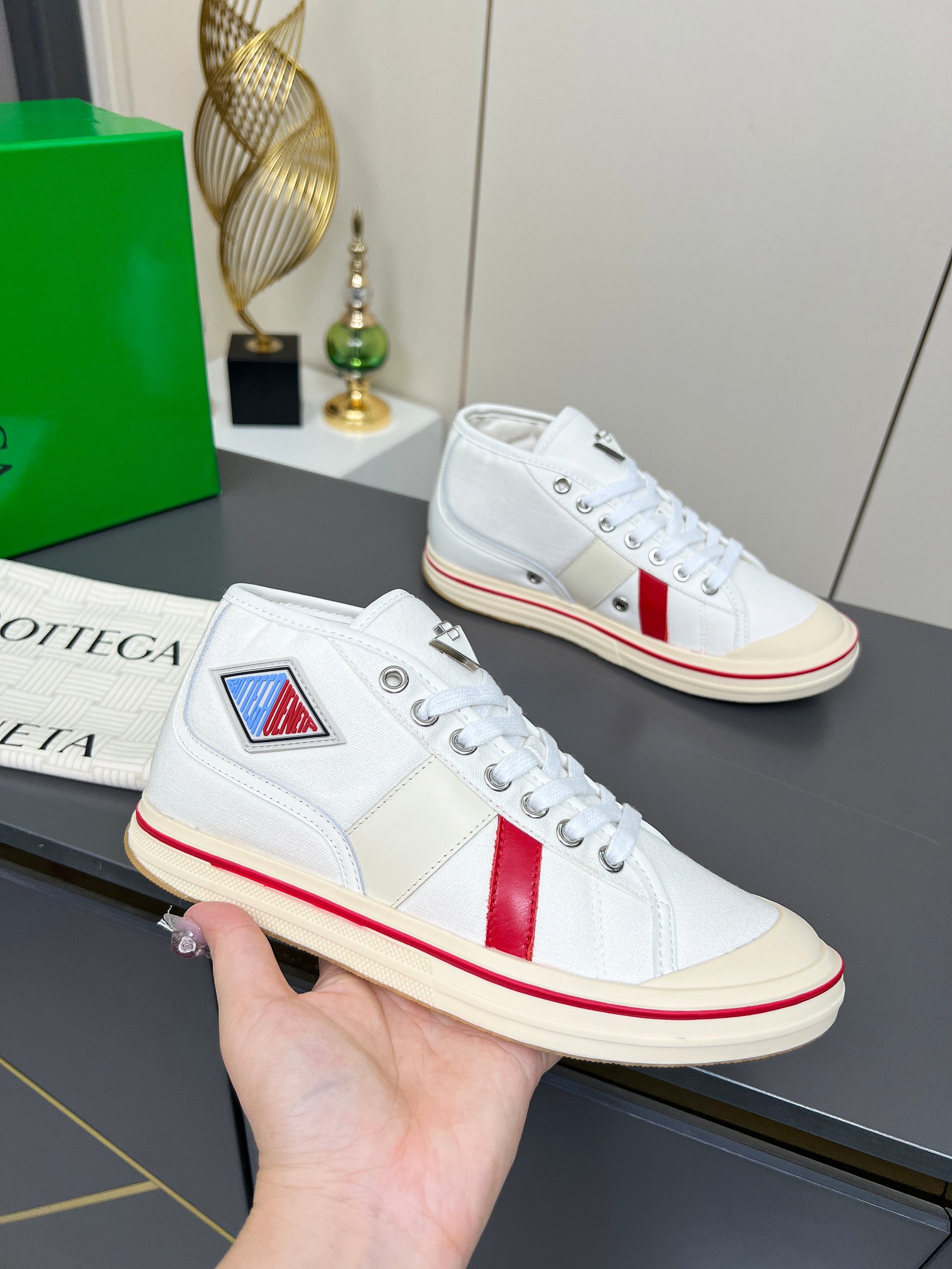 Bottega Veneta Male Canvas Shoes Canvas Breathable M-l