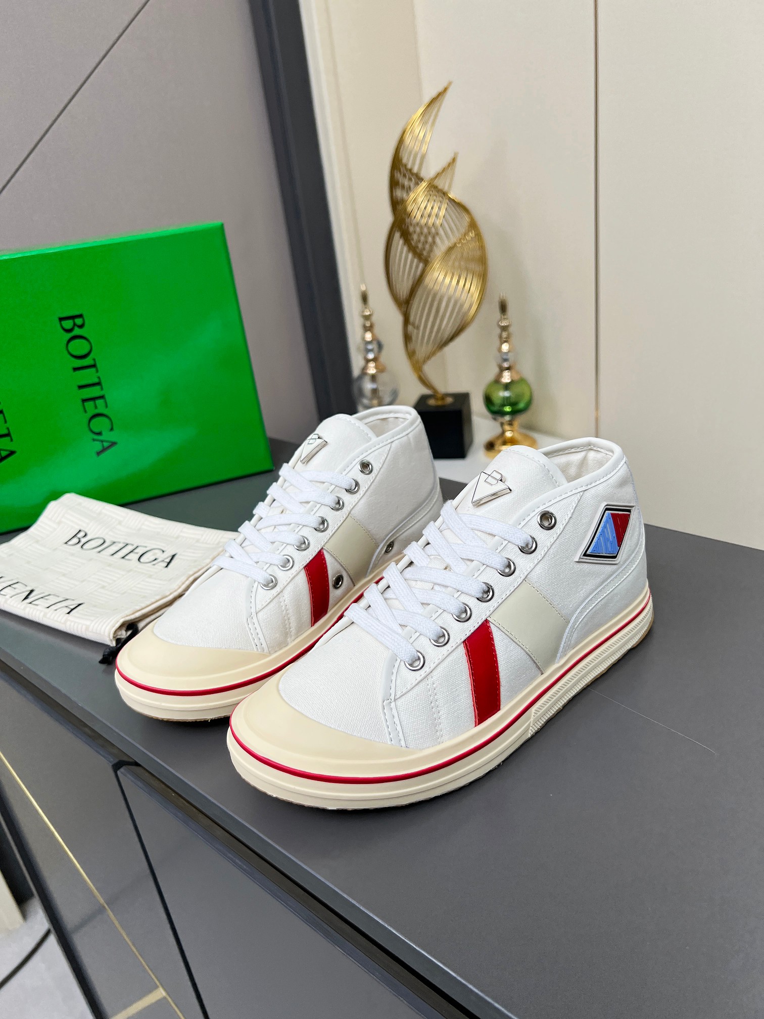 Bottega Veneta Male Canvas Shoes Canvas Breathable M-l