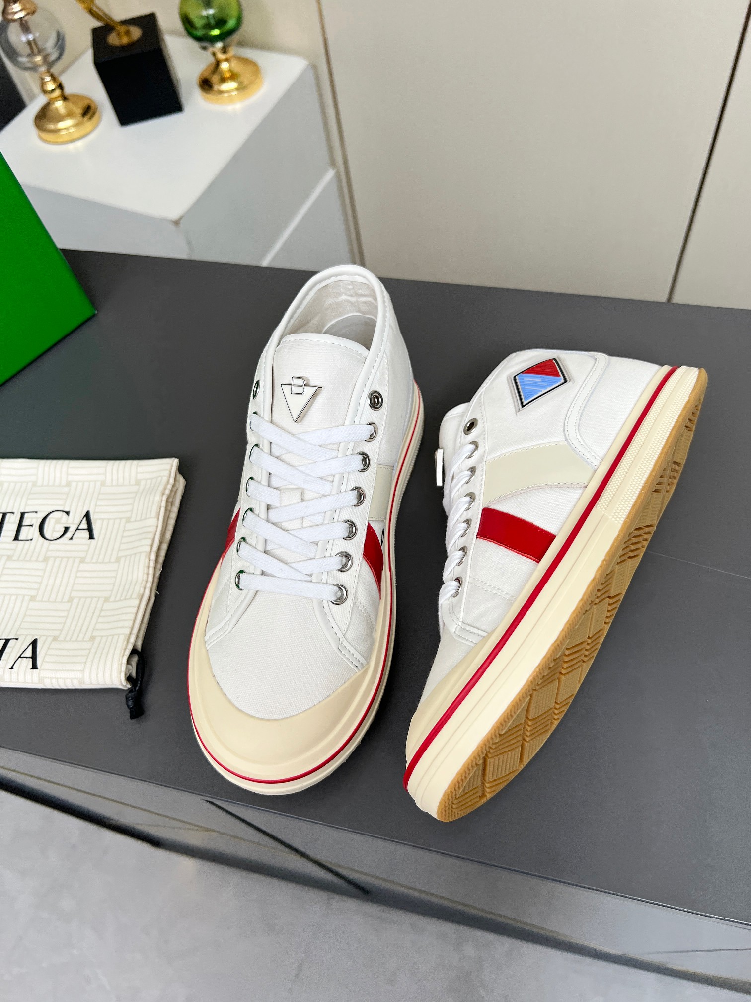 Bottega Veneta Male Canvas Shoes Canvas Breathable M-l