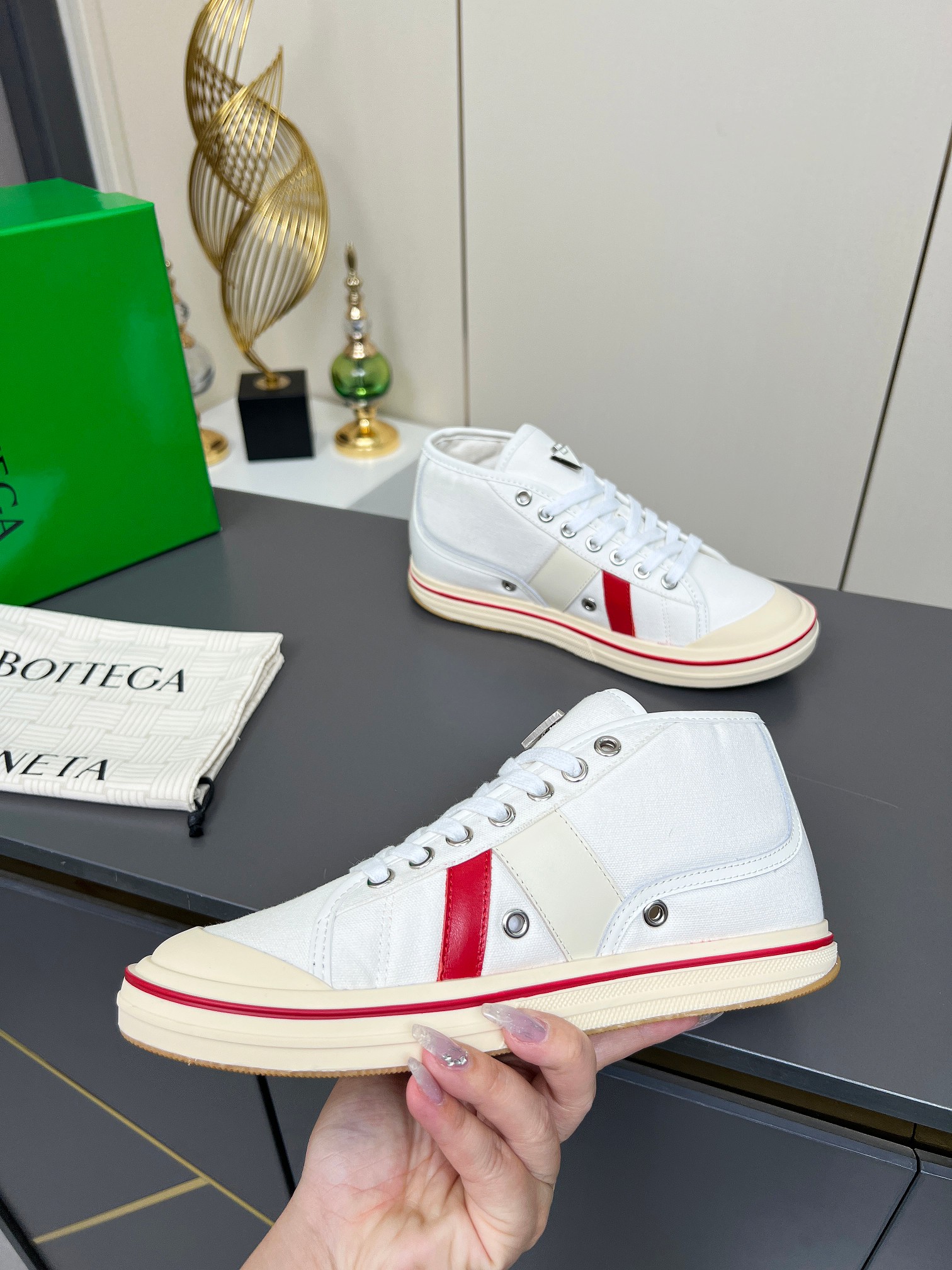 Bottega Veneta Male Canvas Shoes Canvas Breathable M-l