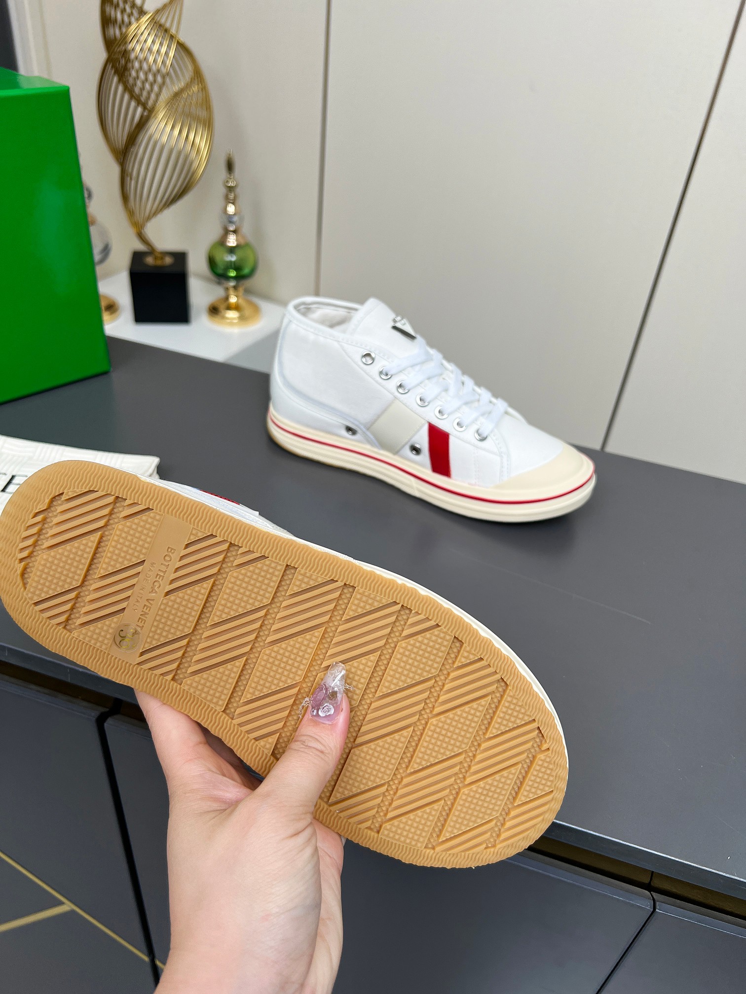 Bottega Veneta Male Canvas Shoes Canvas Breathable M-l