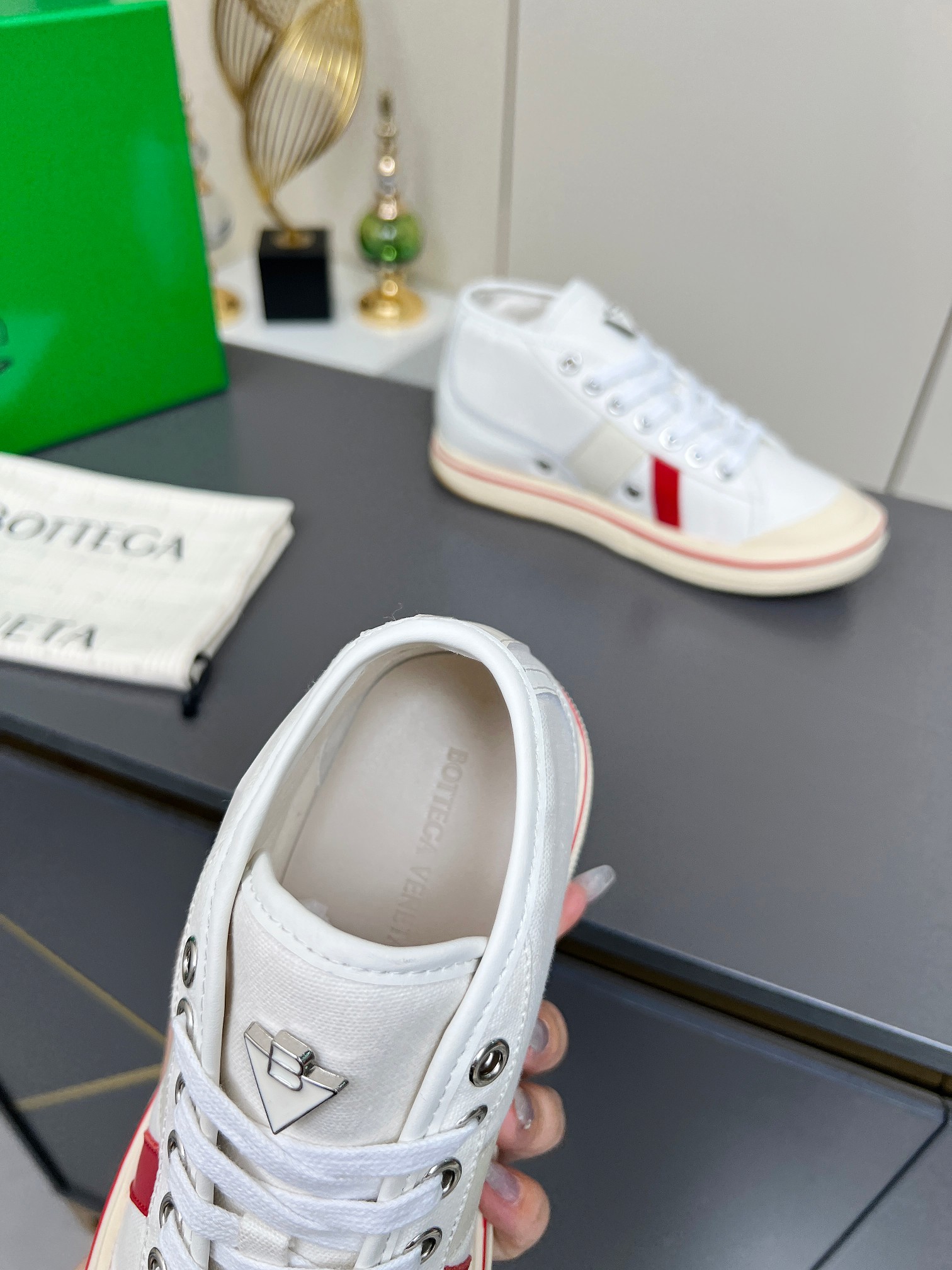 Bottega Veneta Male Canvas Shoes Canvas Breathable M-l