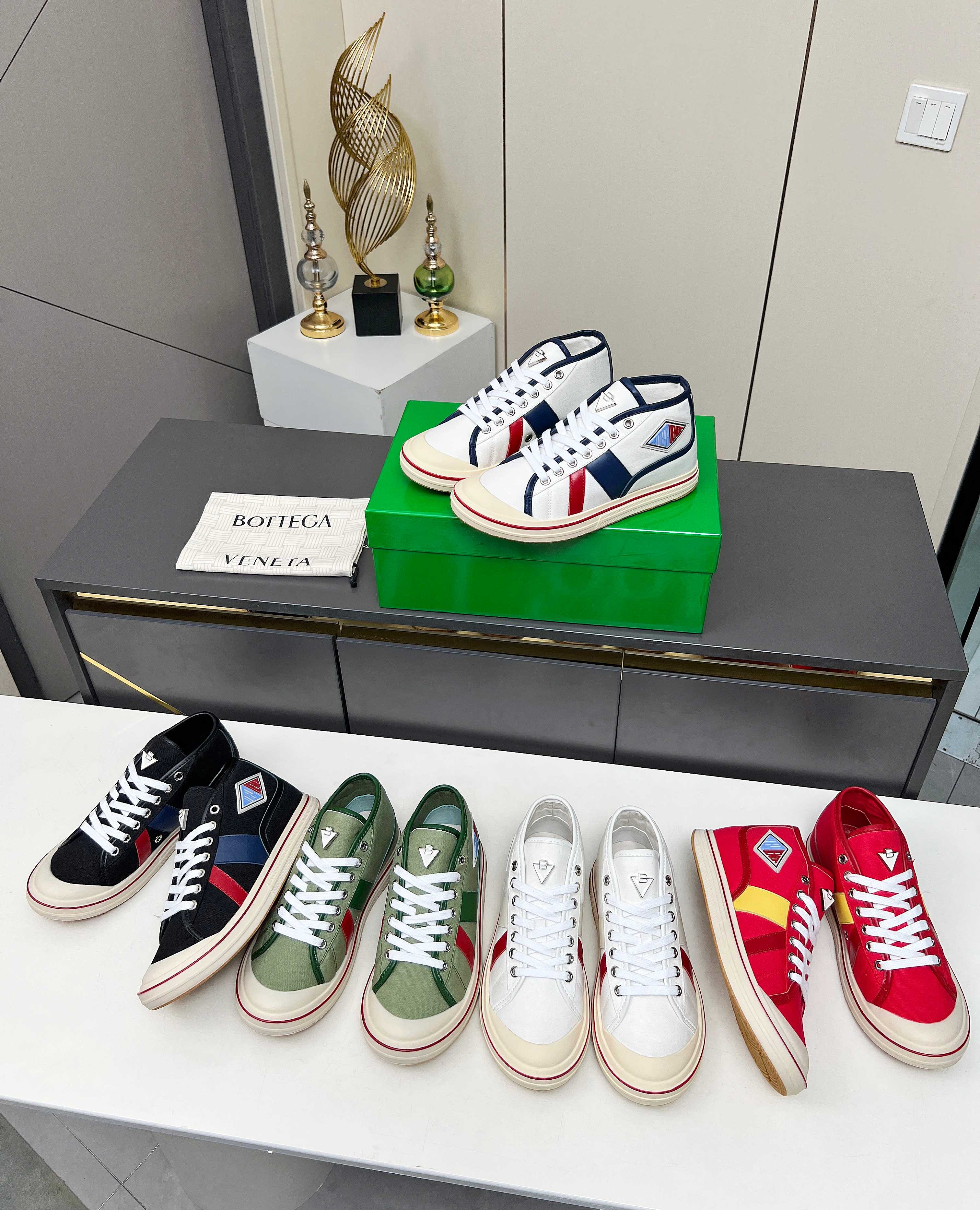 Bottega Veneta Male Canvas Shoes Canvas Breathable M-l