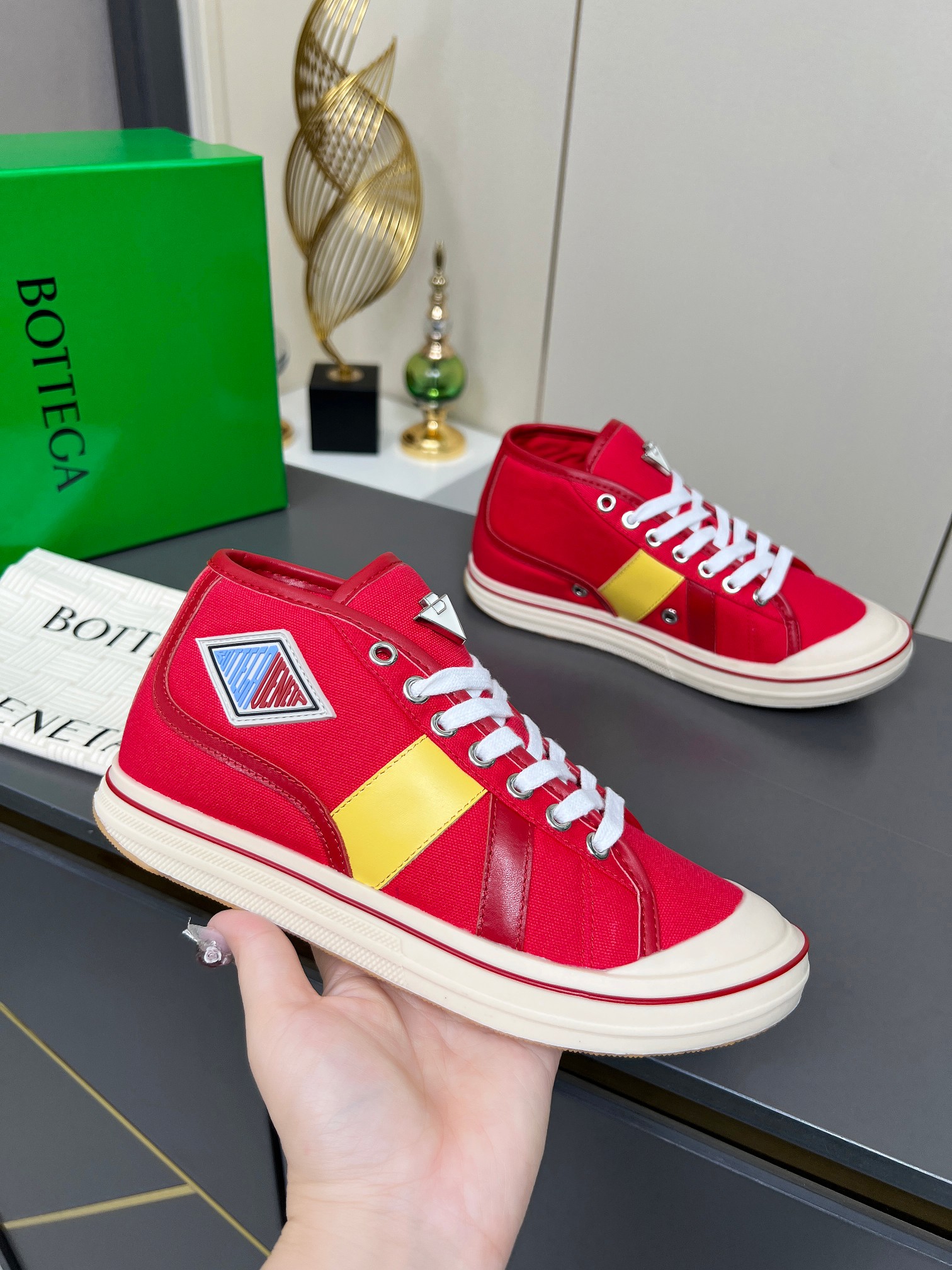 Bottega Veneta Male Canvas Shoes Canvas Breathable M-l