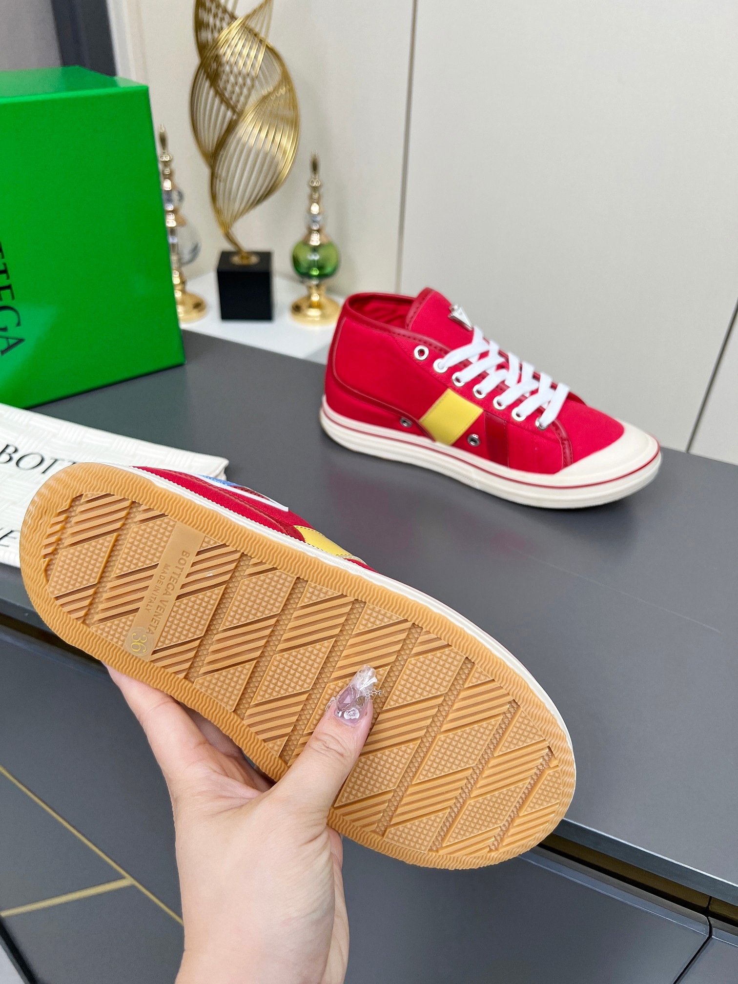 Bottega Veneta Male Canvas Shoes Canvas Breathable M-l