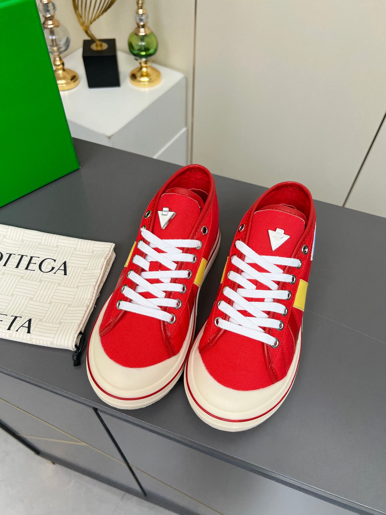 Bottega Veneta Male Canvas Shoes Canvas Breathable M-l