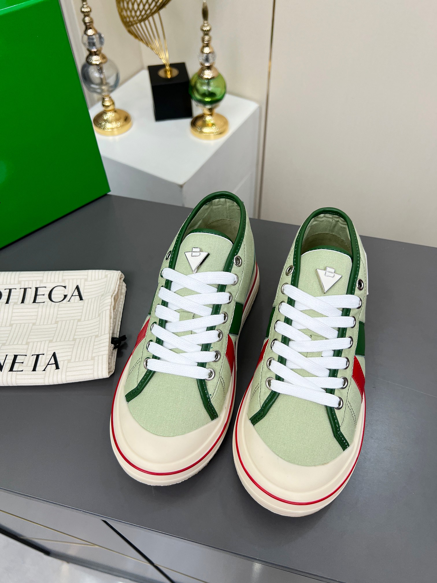 Bottega Veneta Male Canvas Shoes Canvas Breathable M-l